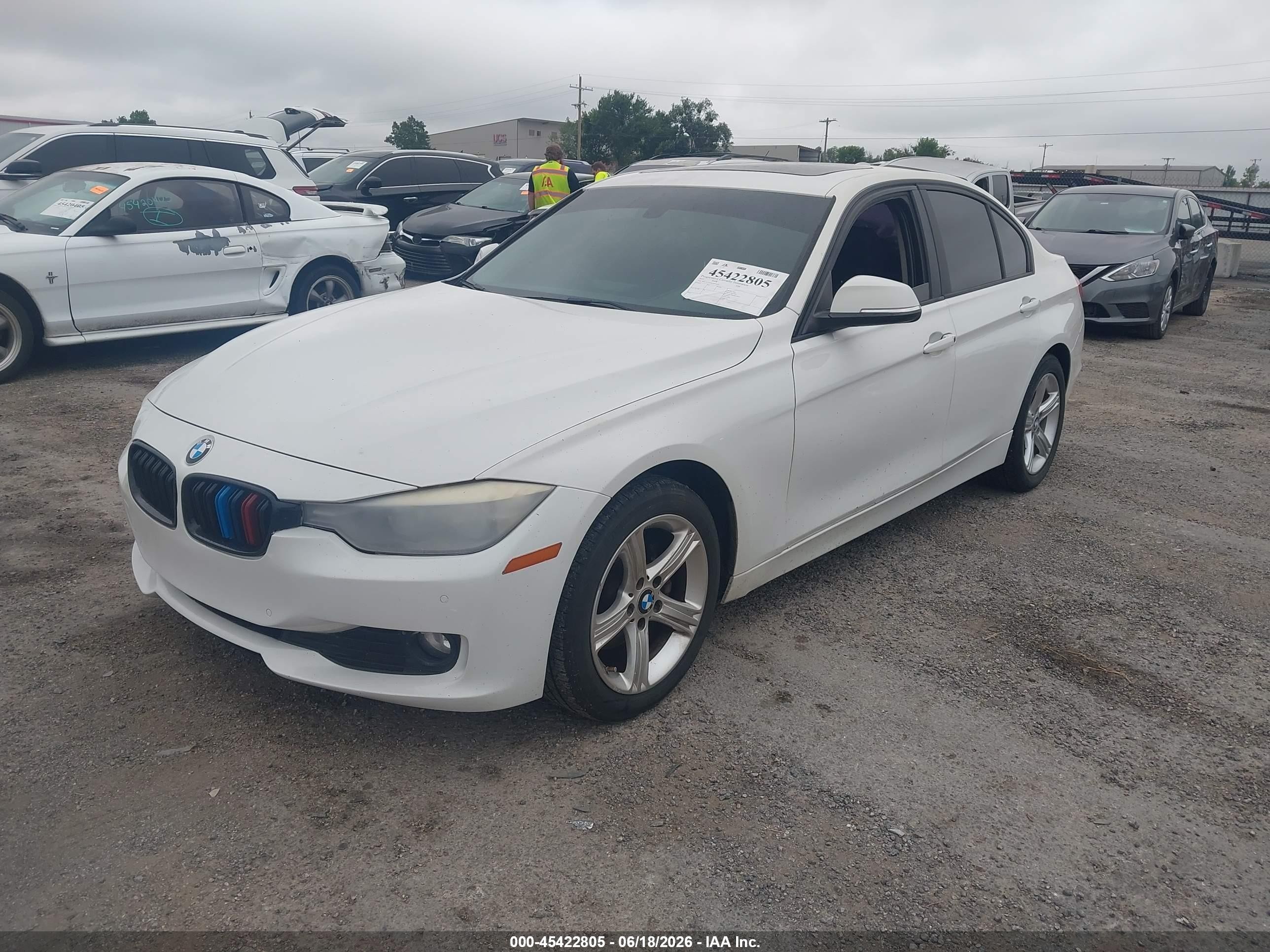 2015 Bmw 320i Xdrive White vin: WBA3C3G5XFNS74385