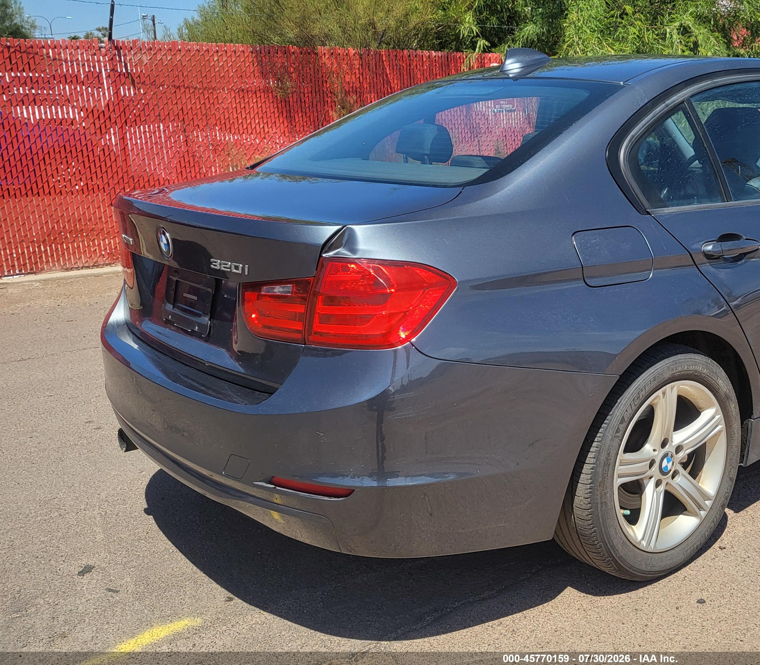2015 Bmw 320i Xdrive Gray vin: WBA3C3G5XFNS75018