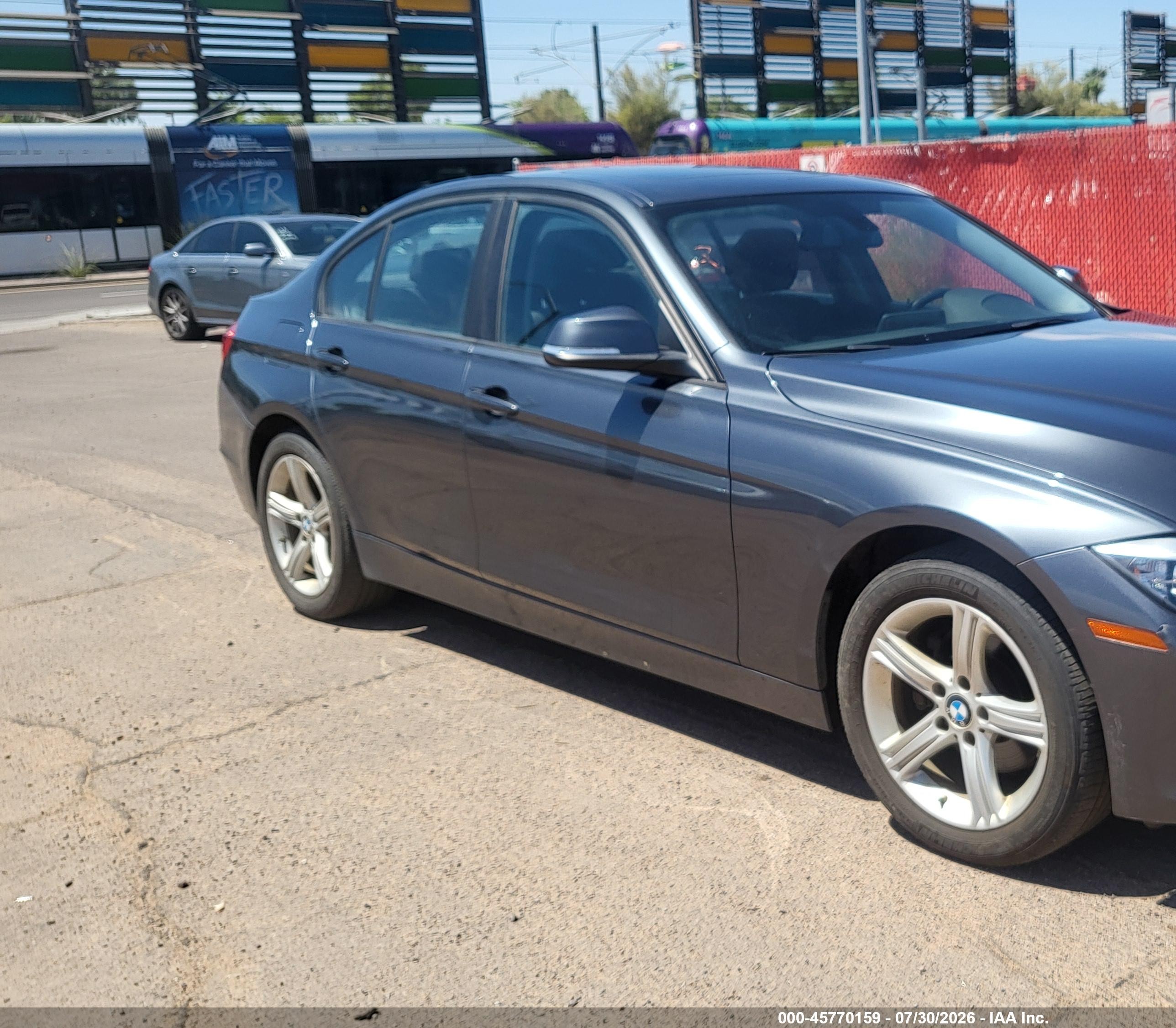 2015 Bmw 320i Xdrive Gray vin: WBA3C3G5XFNS75018