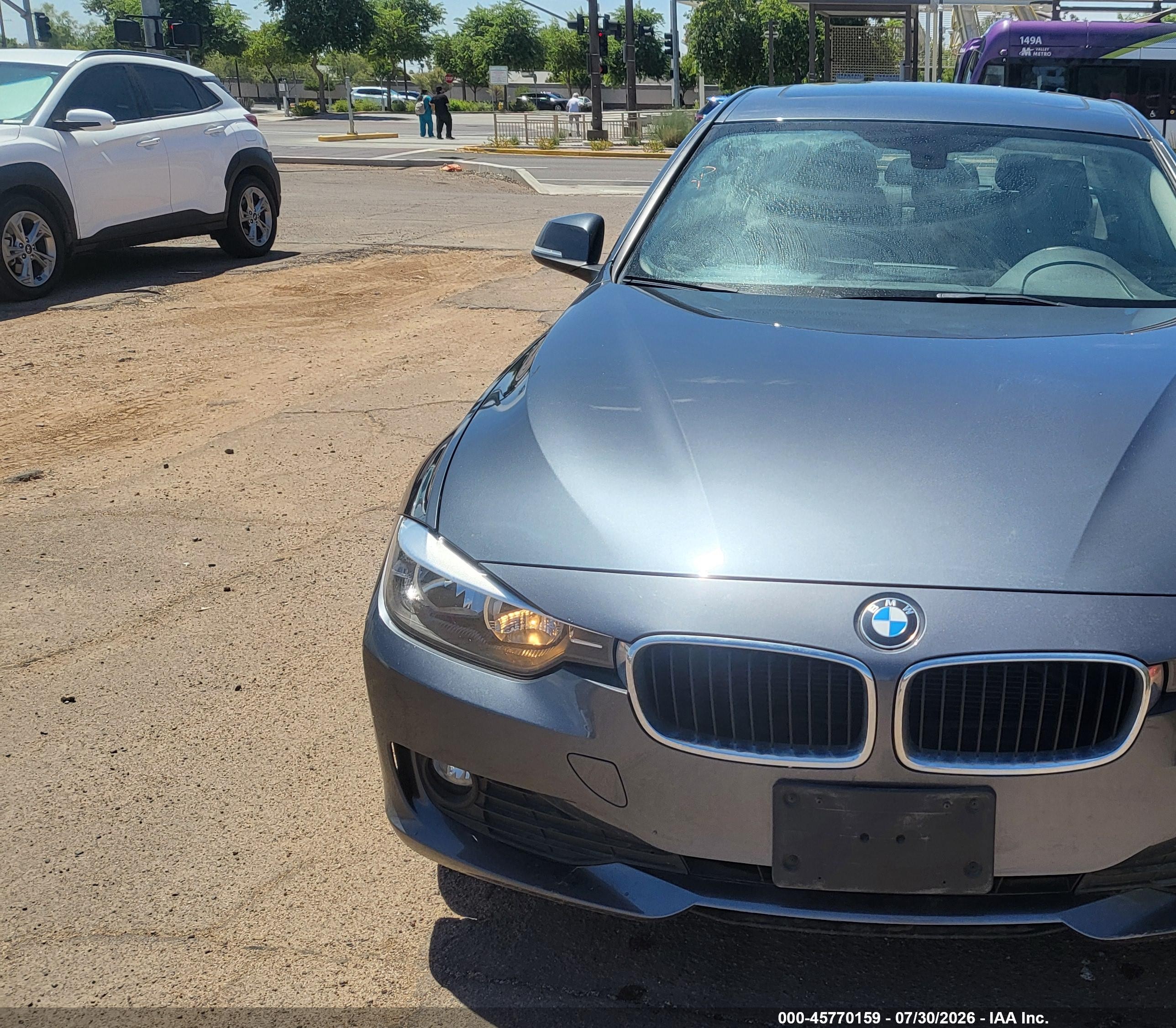 2015 Bmw 320i Xdrive Gray vin: WBA3C3G5XFNS75018