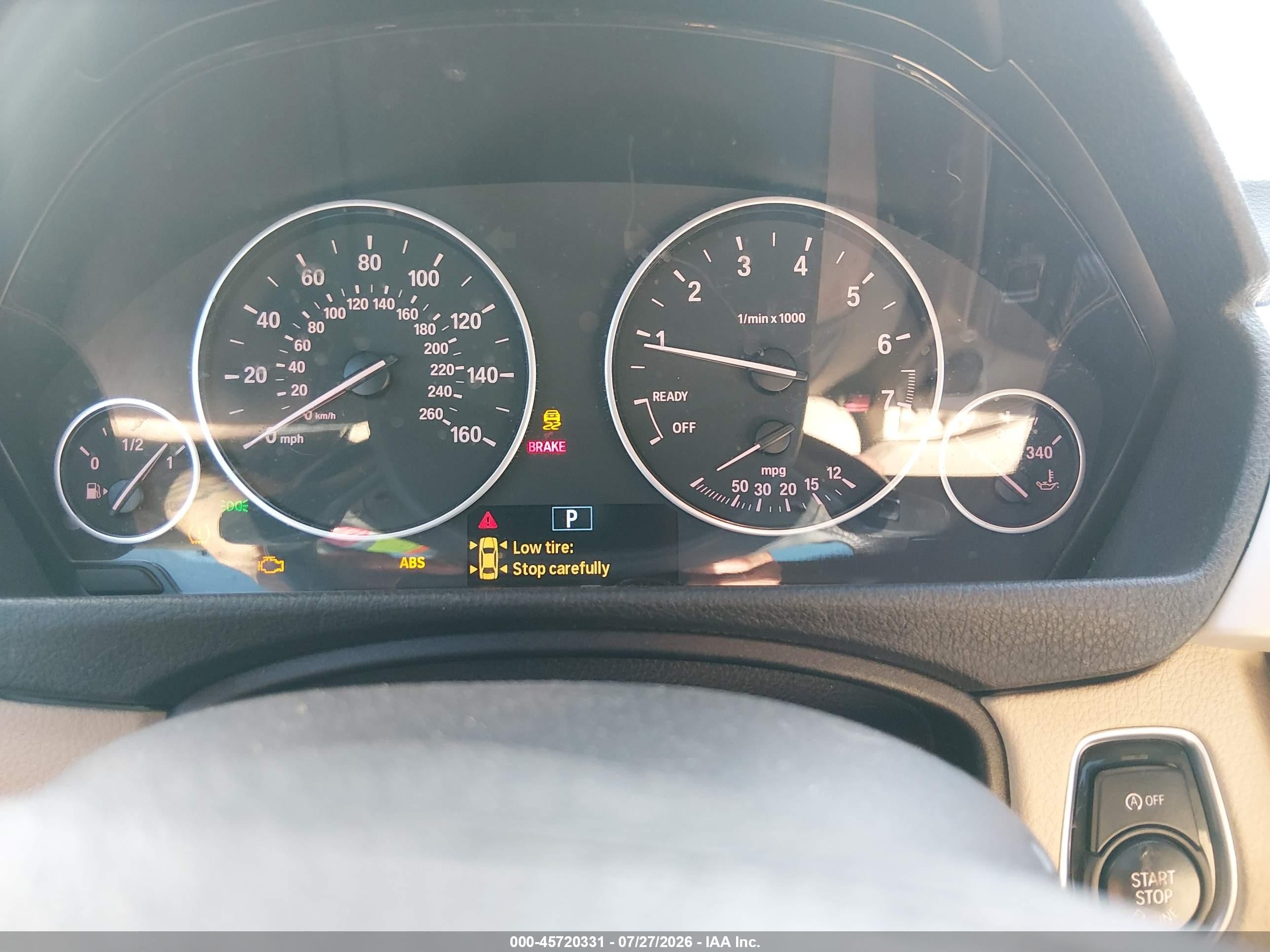 2015 Bmw 320i Xdrive White vin: WBA3C3G5XFNS76489