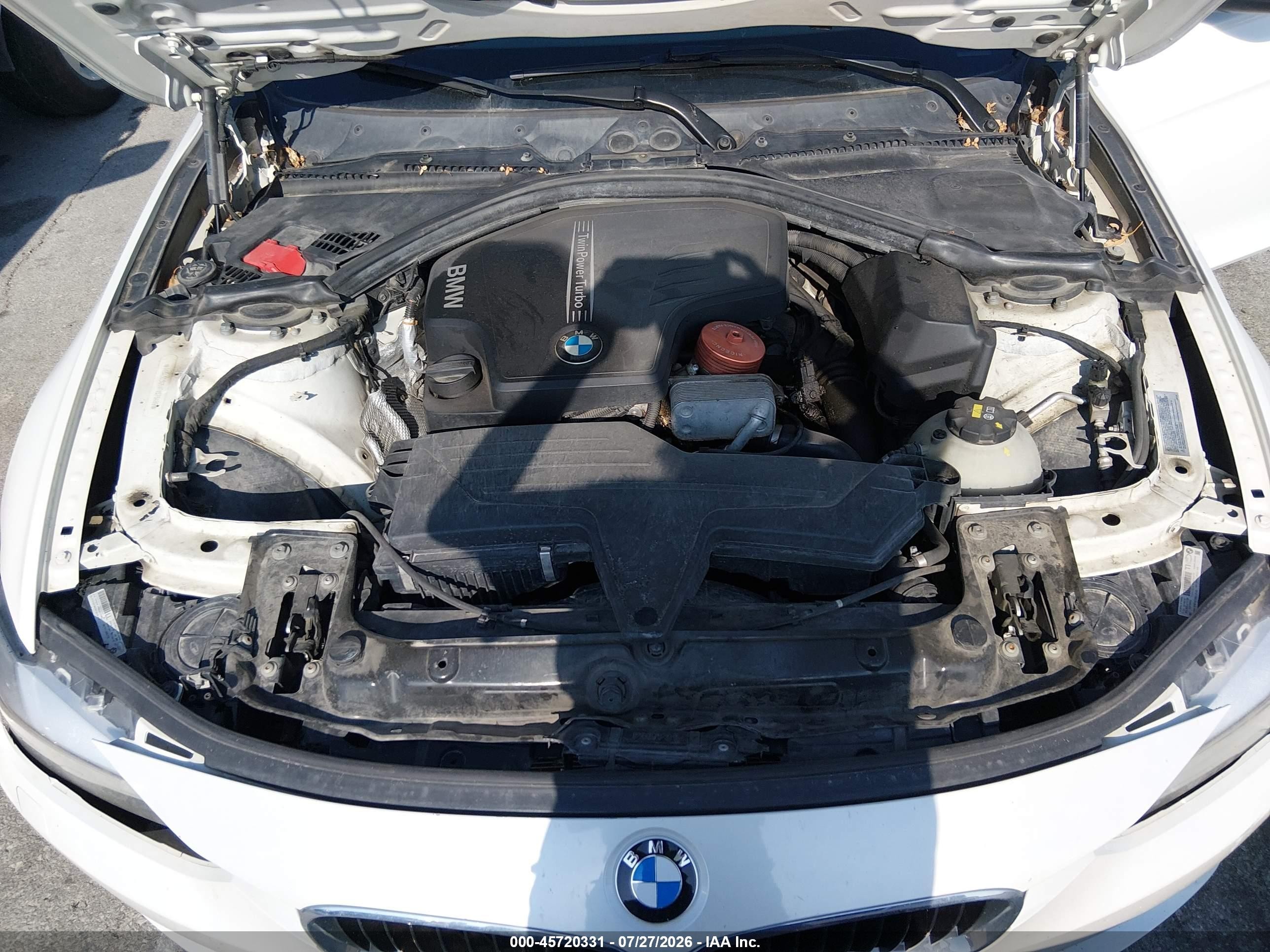 2015 Bmw 320i Xdrive White vin: WBA3C3G5XFNS76489