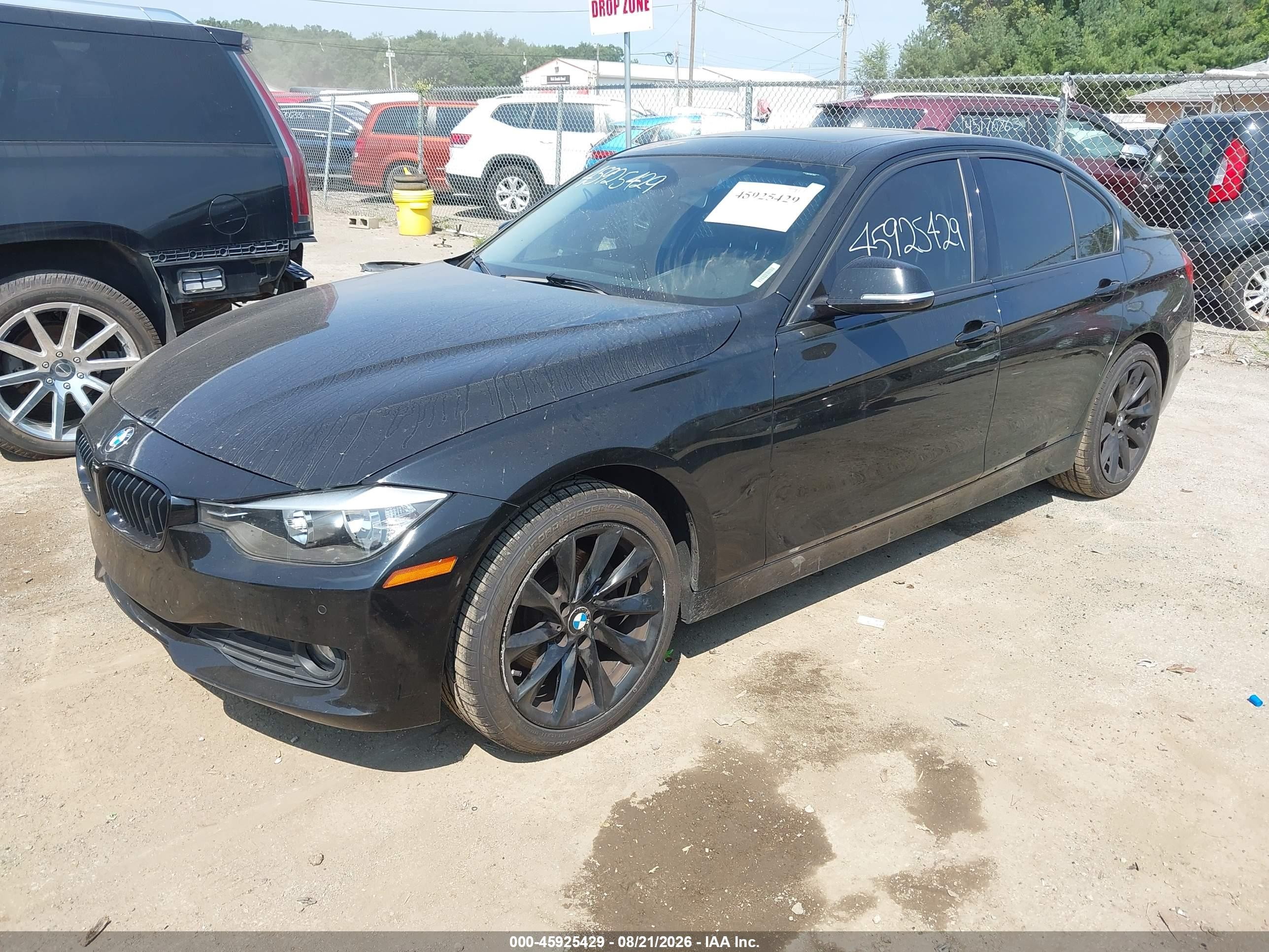 2015 Bmw 320i Xdrive Black vin: WBA3C3G5XFNT52342