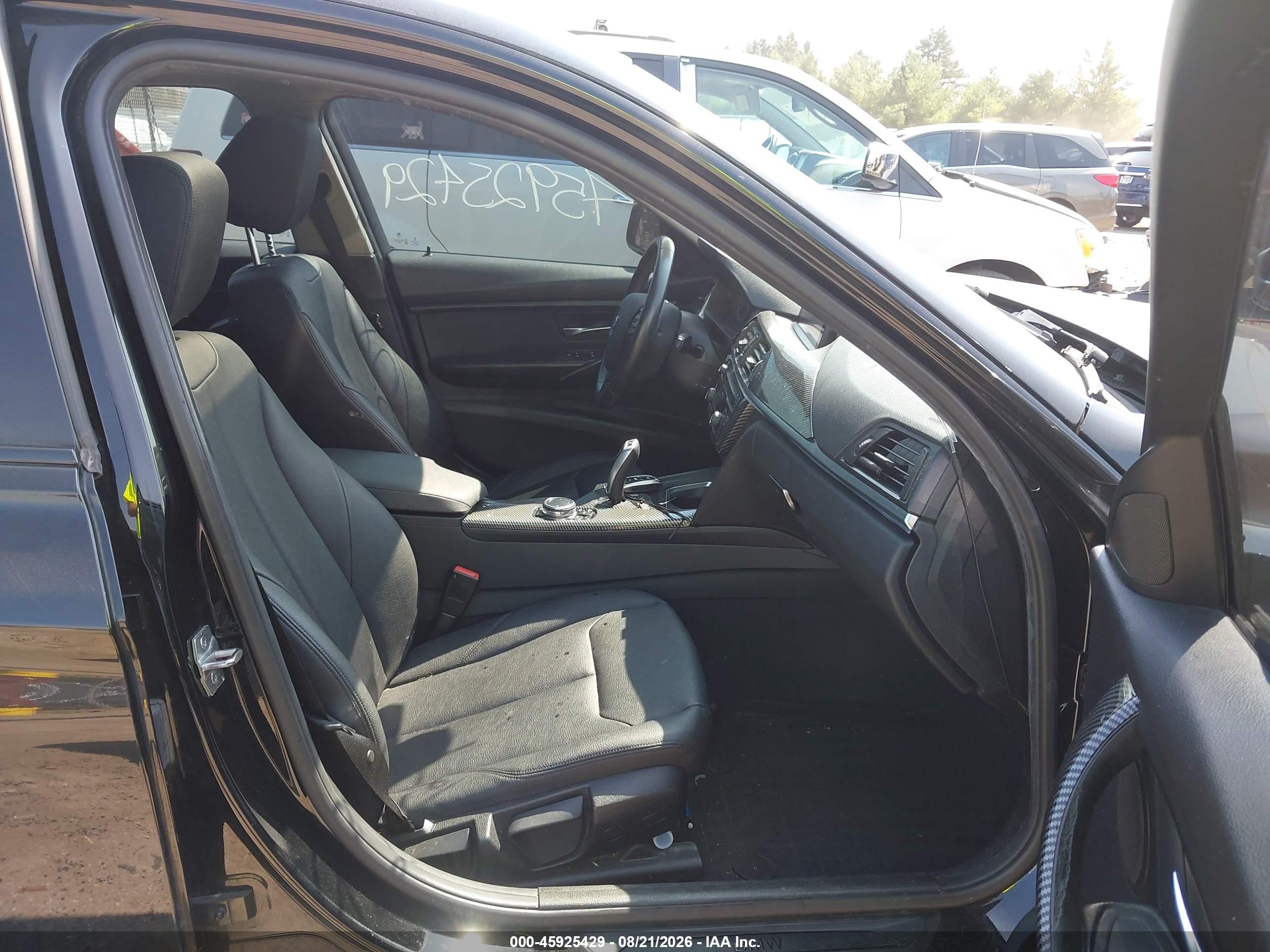 2015 Bmw 320i Xdrive Black vin: WBA3C3G5XFNT52342
