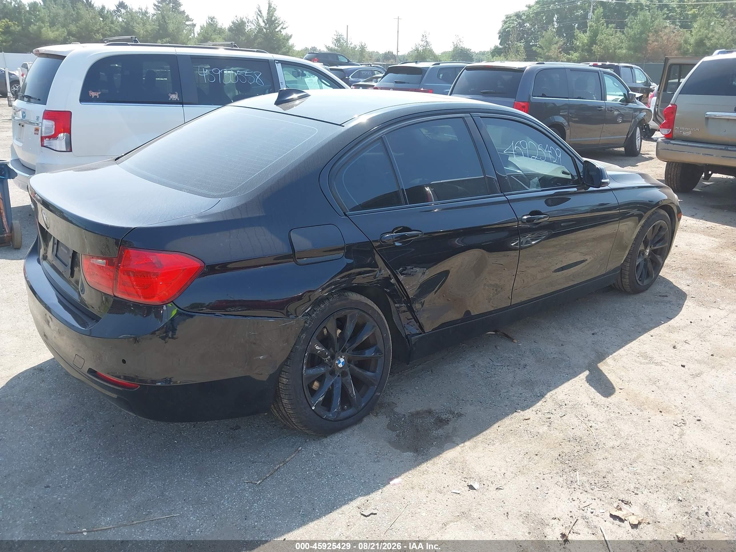 2015 Bmw 320i Xdrive Black vin: WBA3C3G5XFNT52342