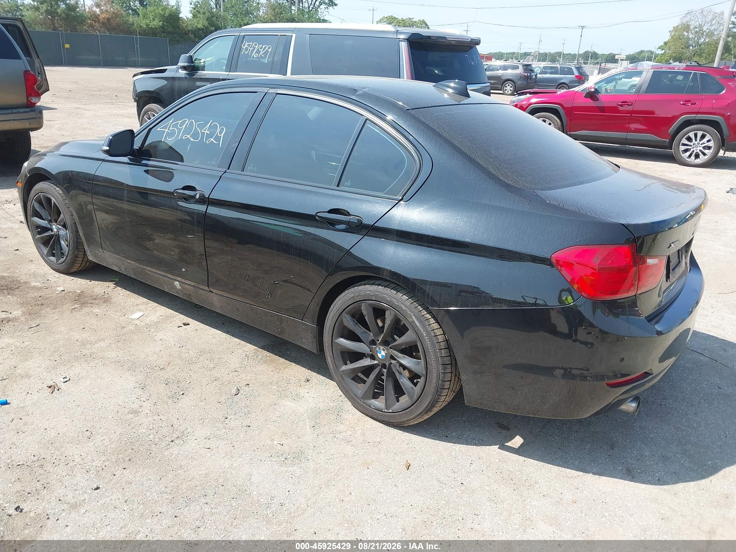 2015 Bmw 320i Xdrive Black vin: WBA3C3G5XFNT52342