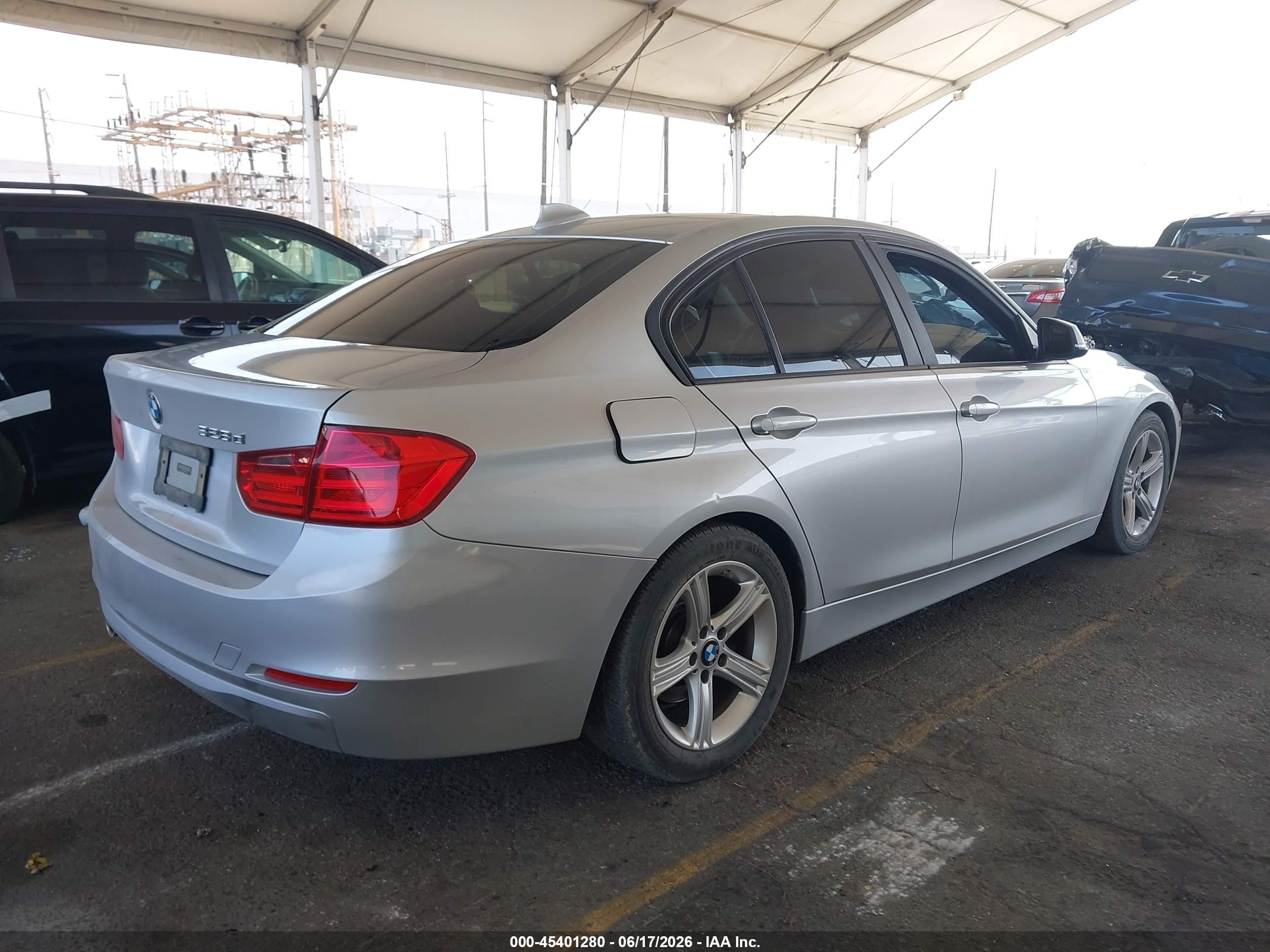 2014 Bmw 328d   Silver vin: WBA3D3C52EK155930