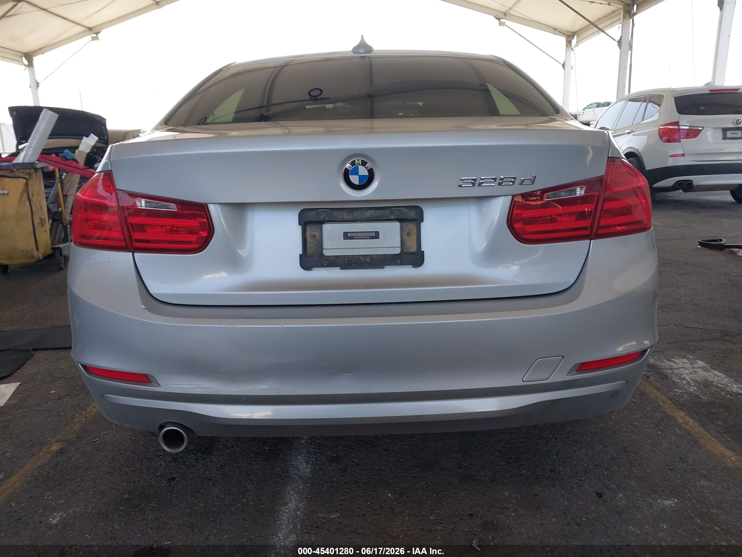 2014 Bmw 328d   Silver vin: WBA3D3C52EK155930