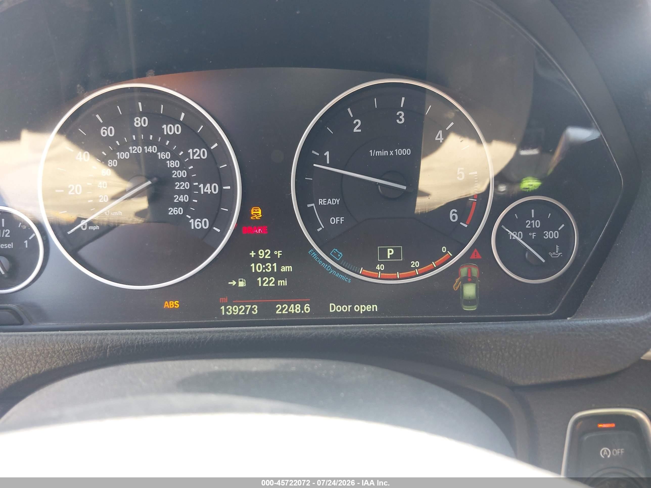 2014 Bmw 328d   Black vin: WBA3D3C53EK155628