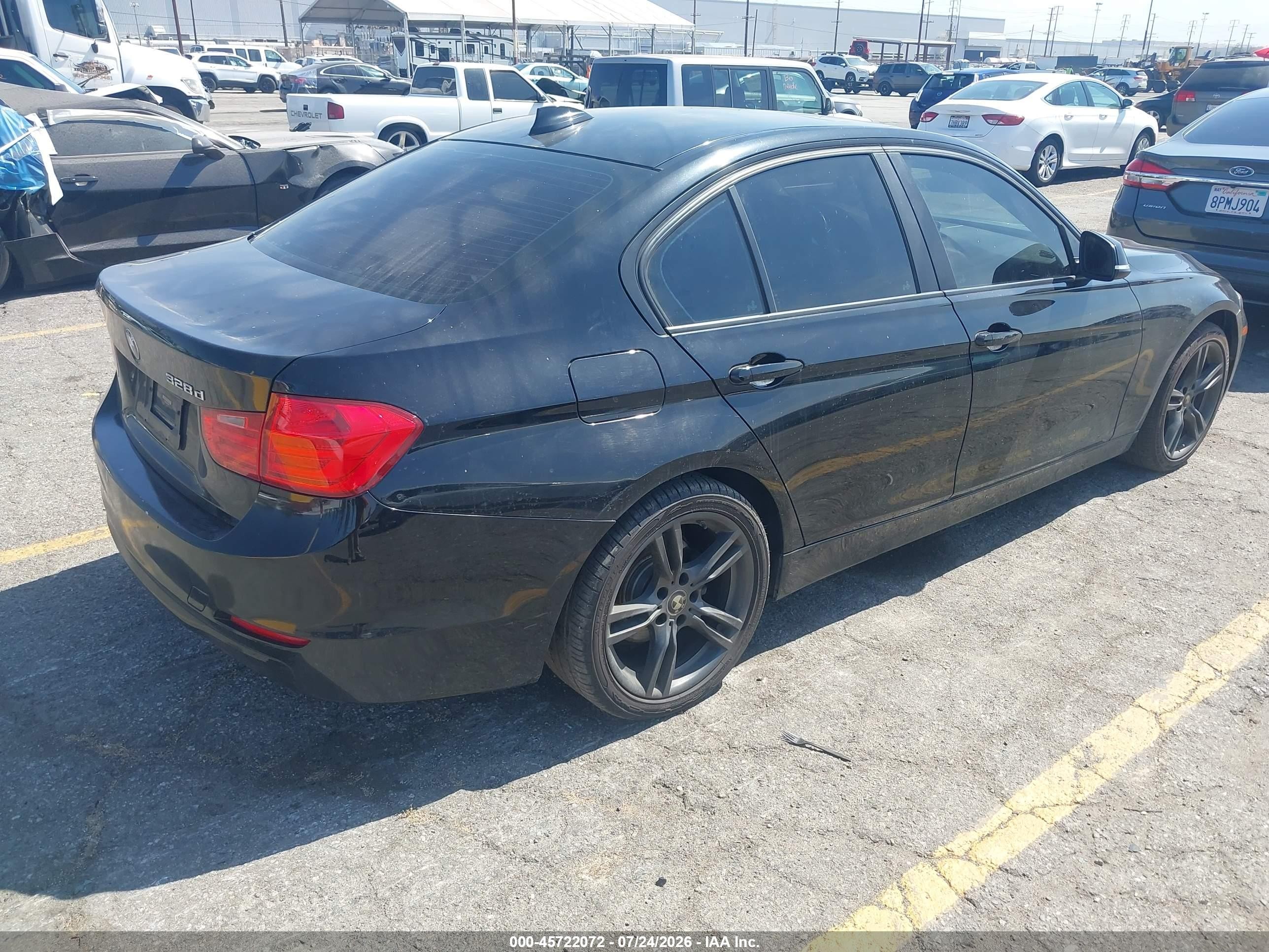 2014 Bmw 328d   Black vin: WBA3D3C53EK155628