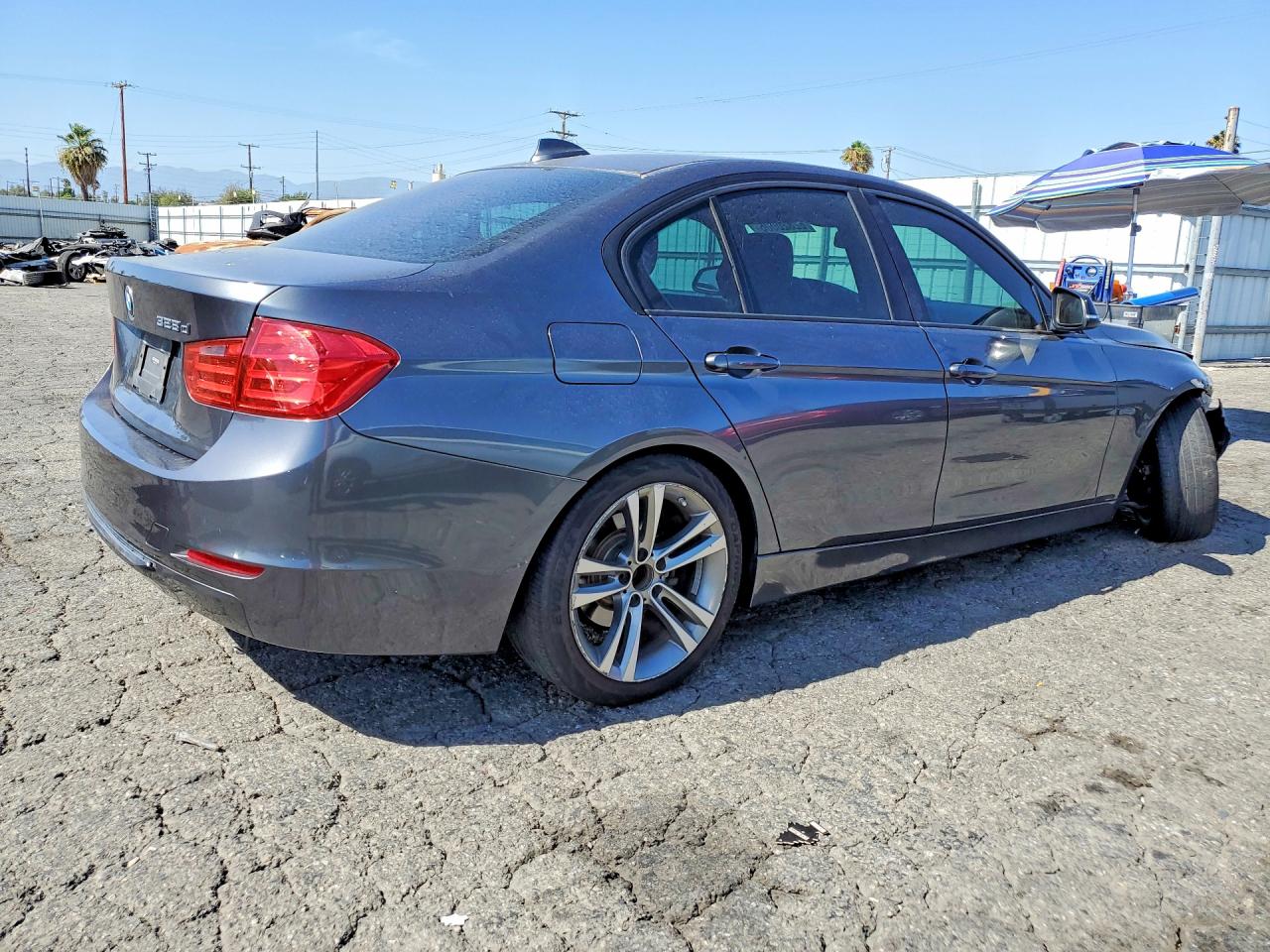 2014 Bmw 328 D Gray vin: WBA3D3C57EF099315
