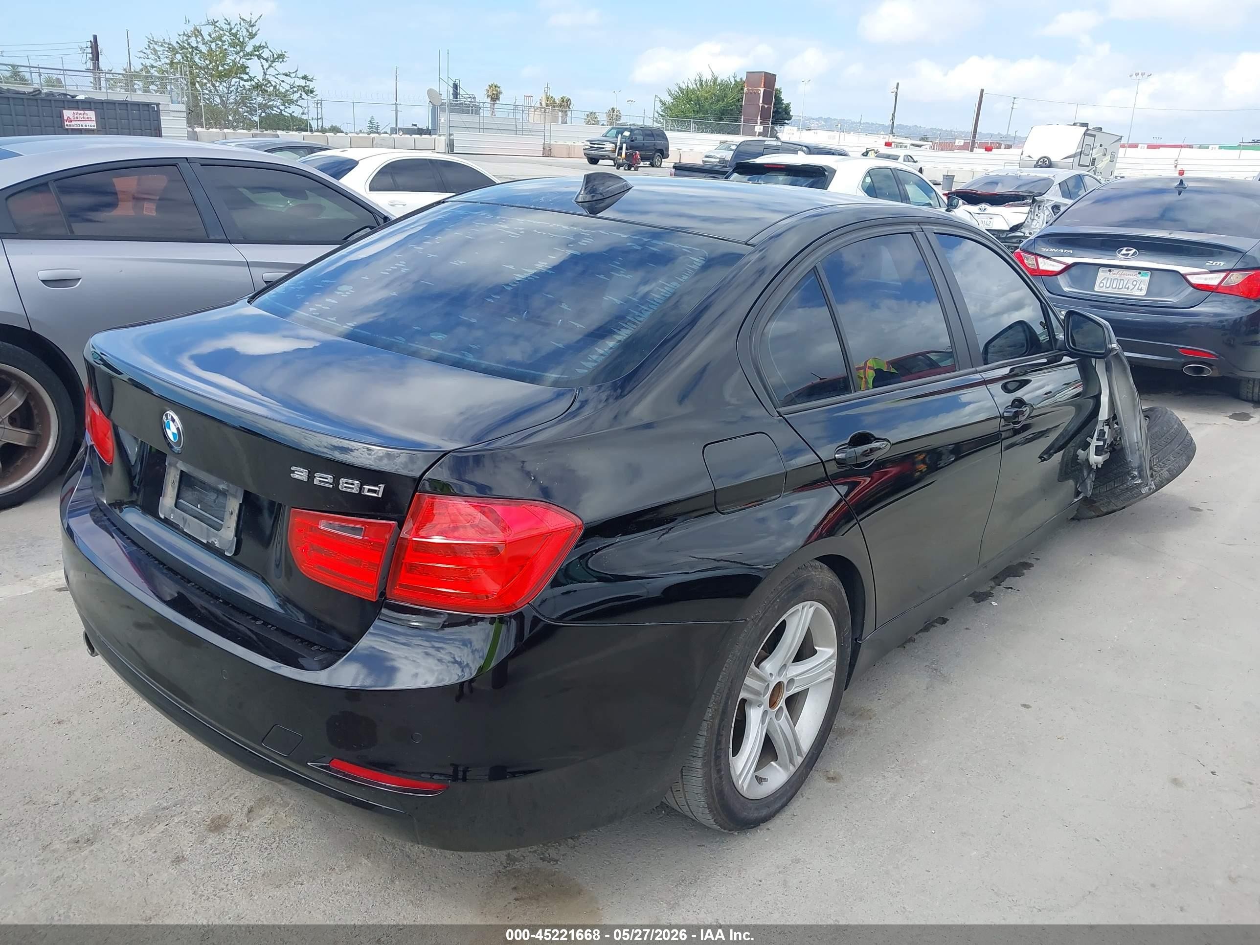 2014 Bmw 328d   Black vin: WBA3D3C57EK153946