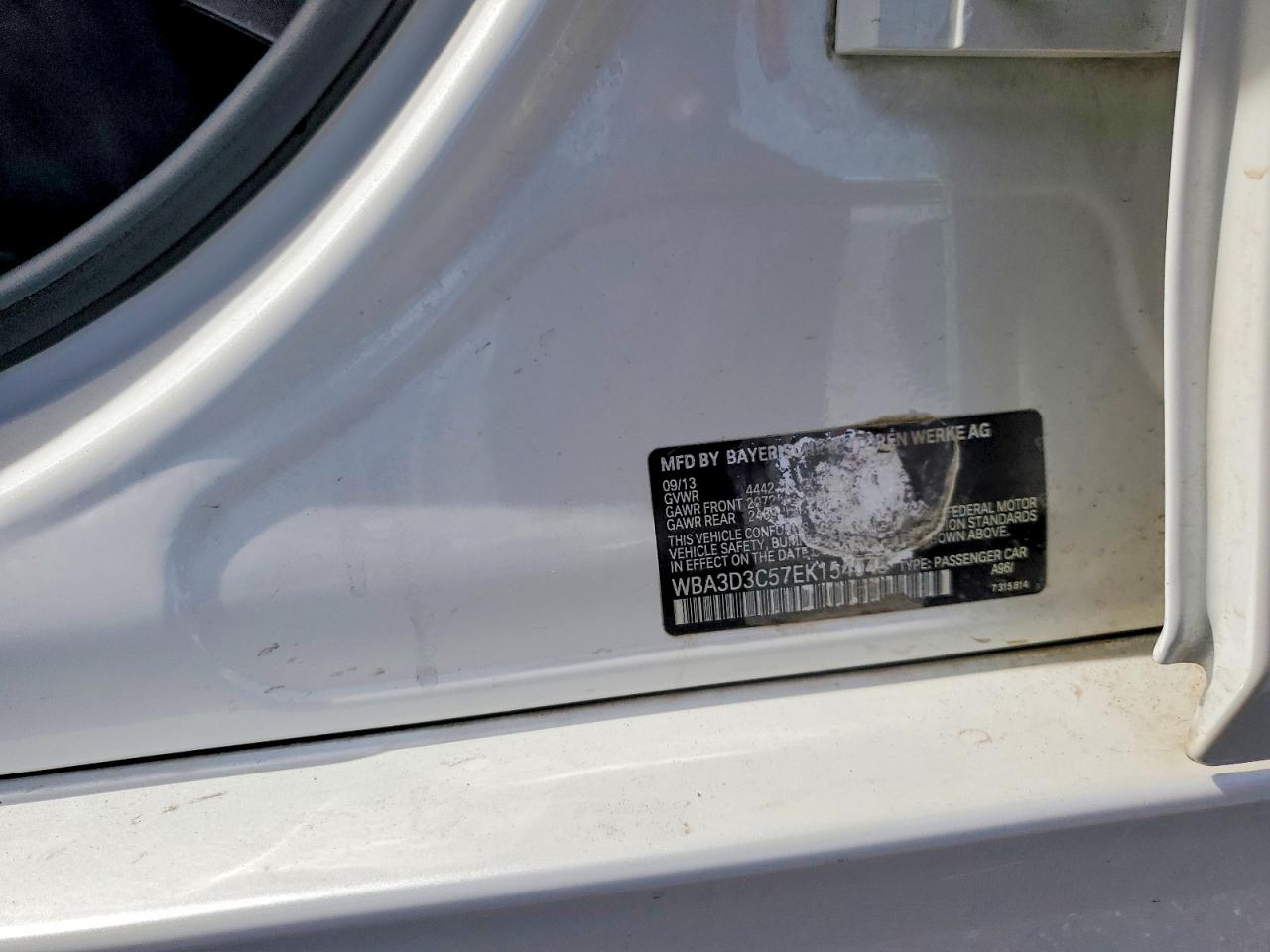 2014 Bmw 328 D White vin: WBA3D3C57EK154045