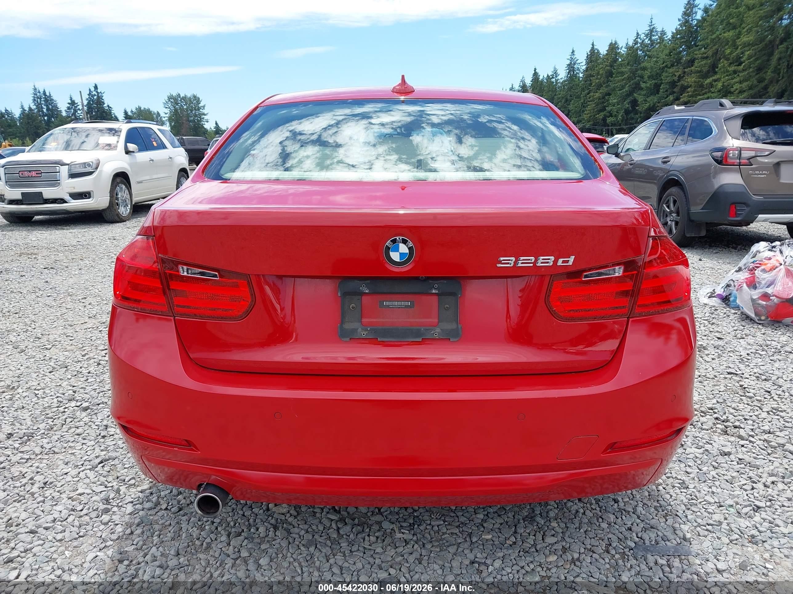 2014 Bmw 328d   Red vin: WBA3D3C57EK157057