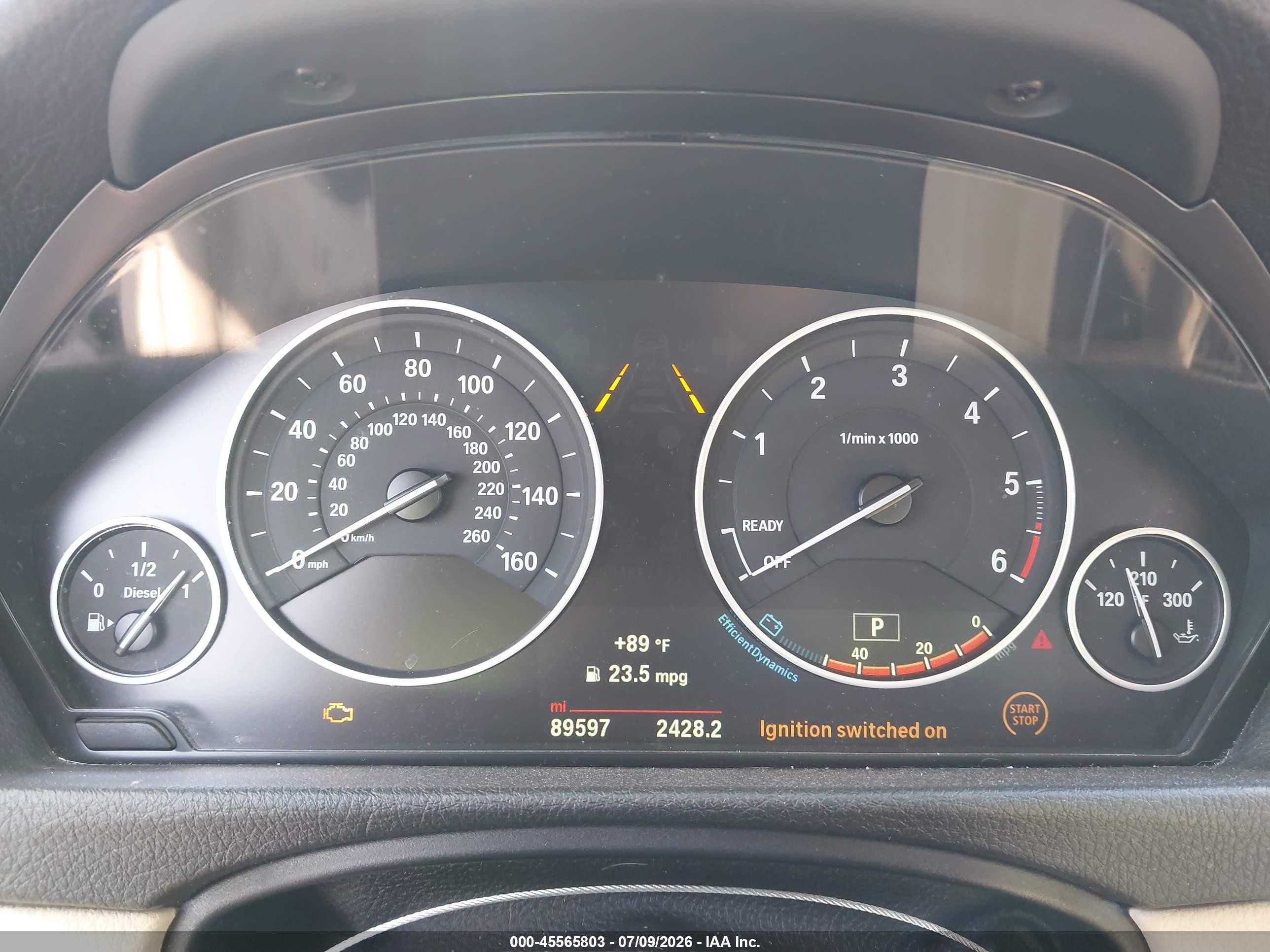 2015 Bmw 328d Серый vin: WBA3D3C58FK158090