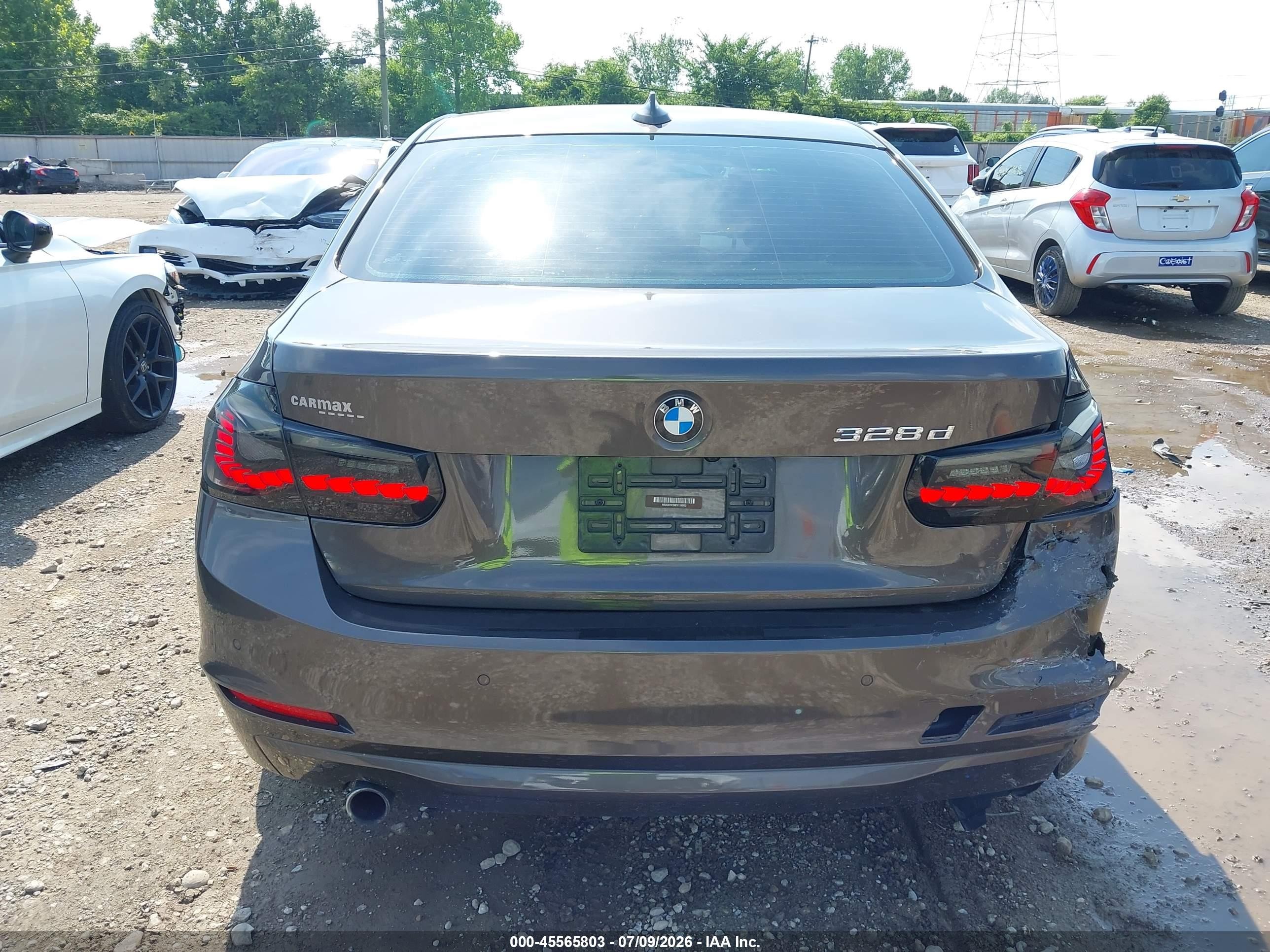 2015 Bmw 328d Серый vin: WBA3D3C58FK158090