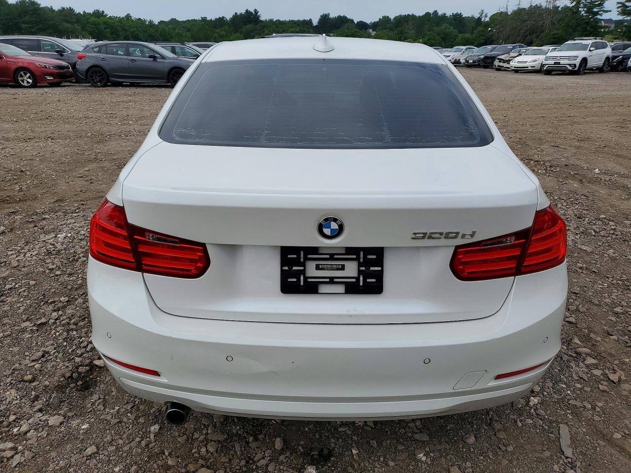 2015 Bmw 328 D White vin: WBA3D3C5XFK157541