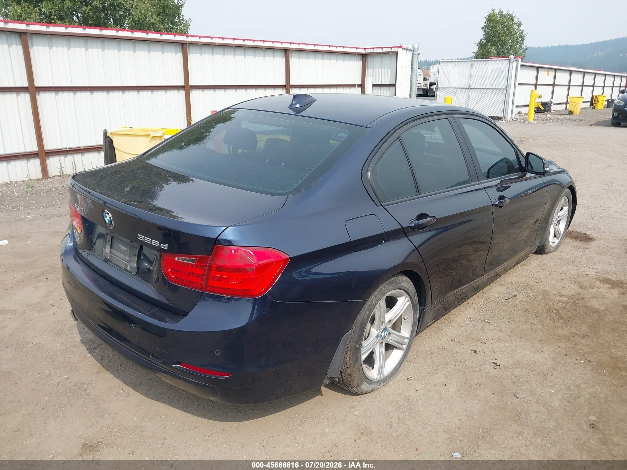 2014 Bmw 328d Xdrive Blue vin: WBA3D5C50EKX96781