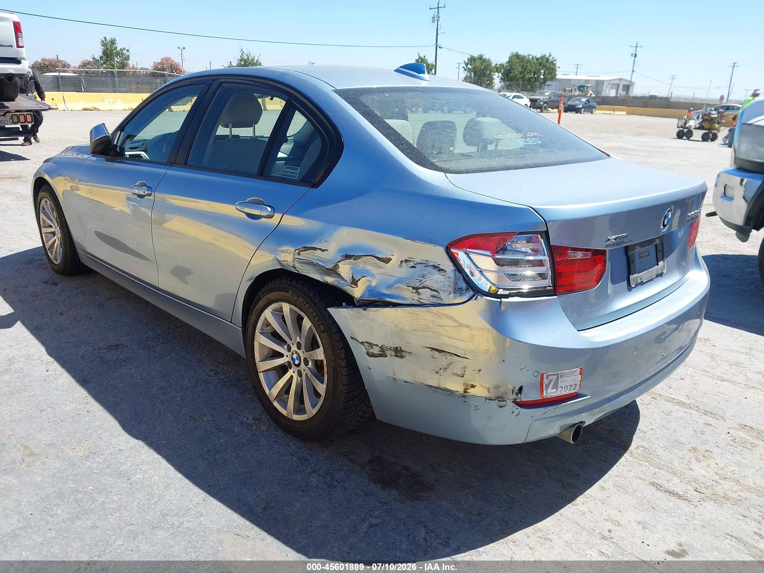 2015 Bmw 328d Xdrive Light Blue vin: WBA3D5C50FK290661