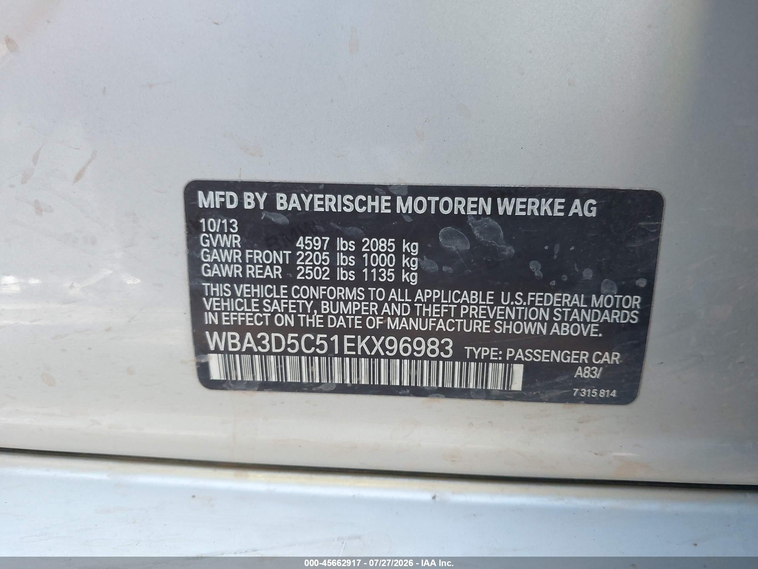2014 Bmw 328d Xdrive Silver vin: WBA3D5C51EKX96983