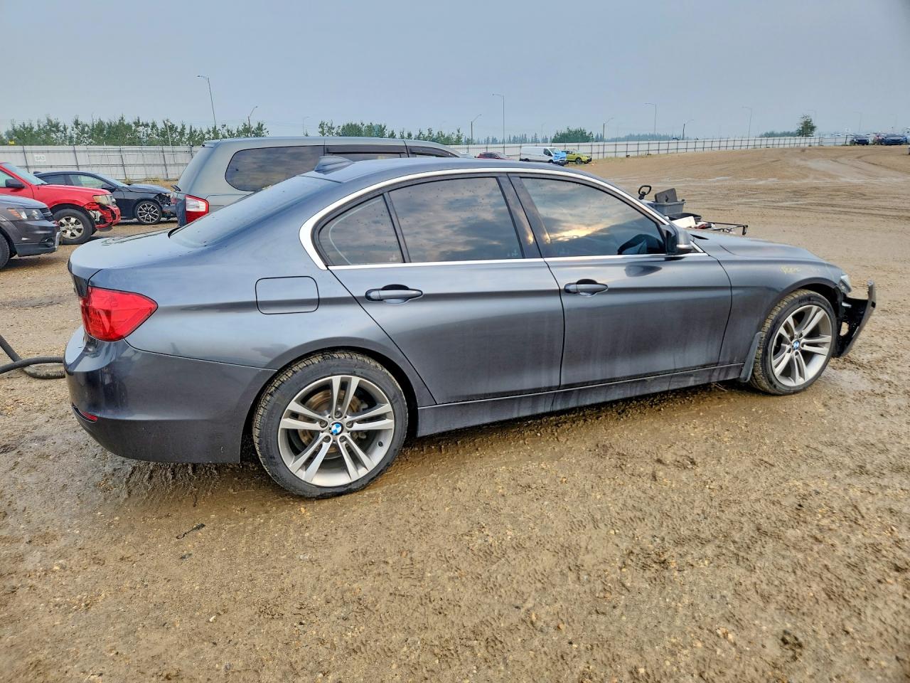 2015 Bmw 328 D Xdrive Gray vin: WBA3D5C55FK291336