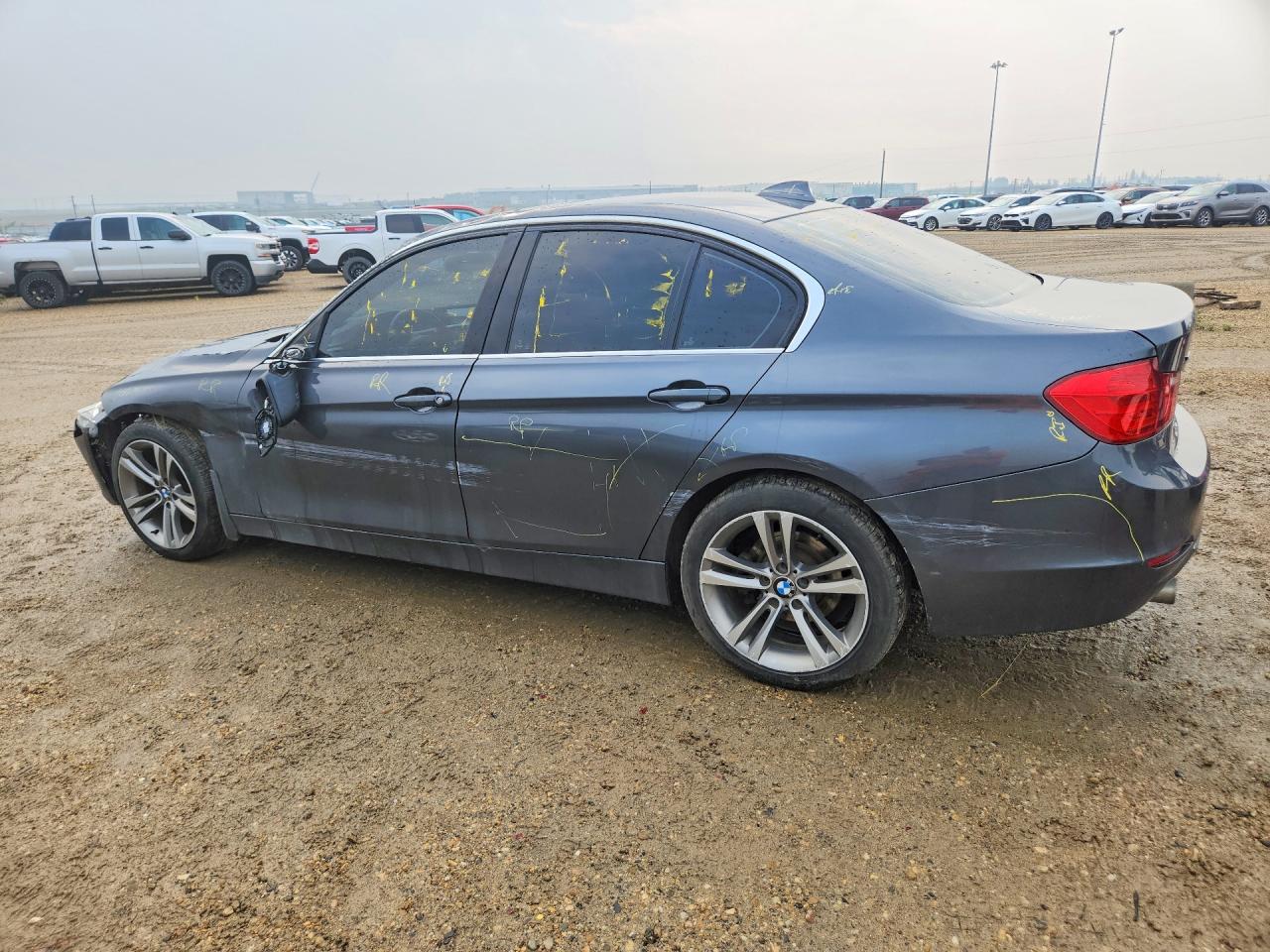 2015 Bmw 328 D Xdrive Gray vin: WBA3D5C55FK291336