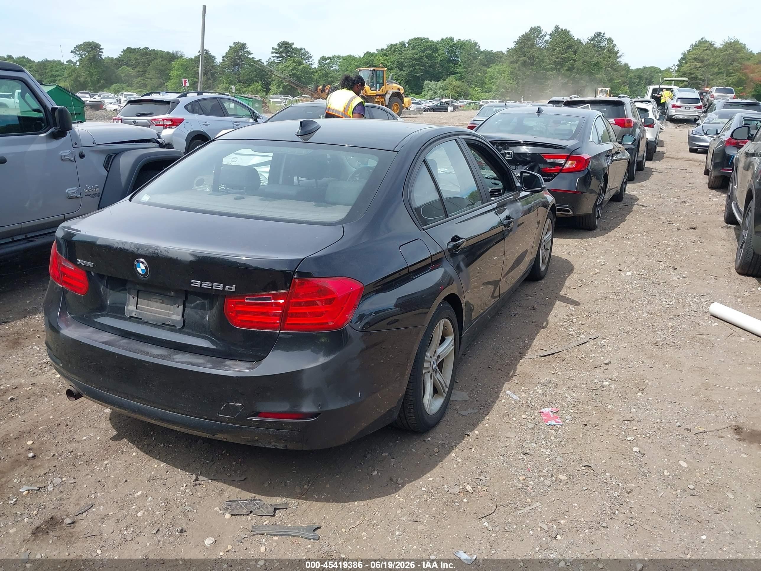 2014 Bmw 328d Xdrive Черный vin: WBA3D5C57EKX97295