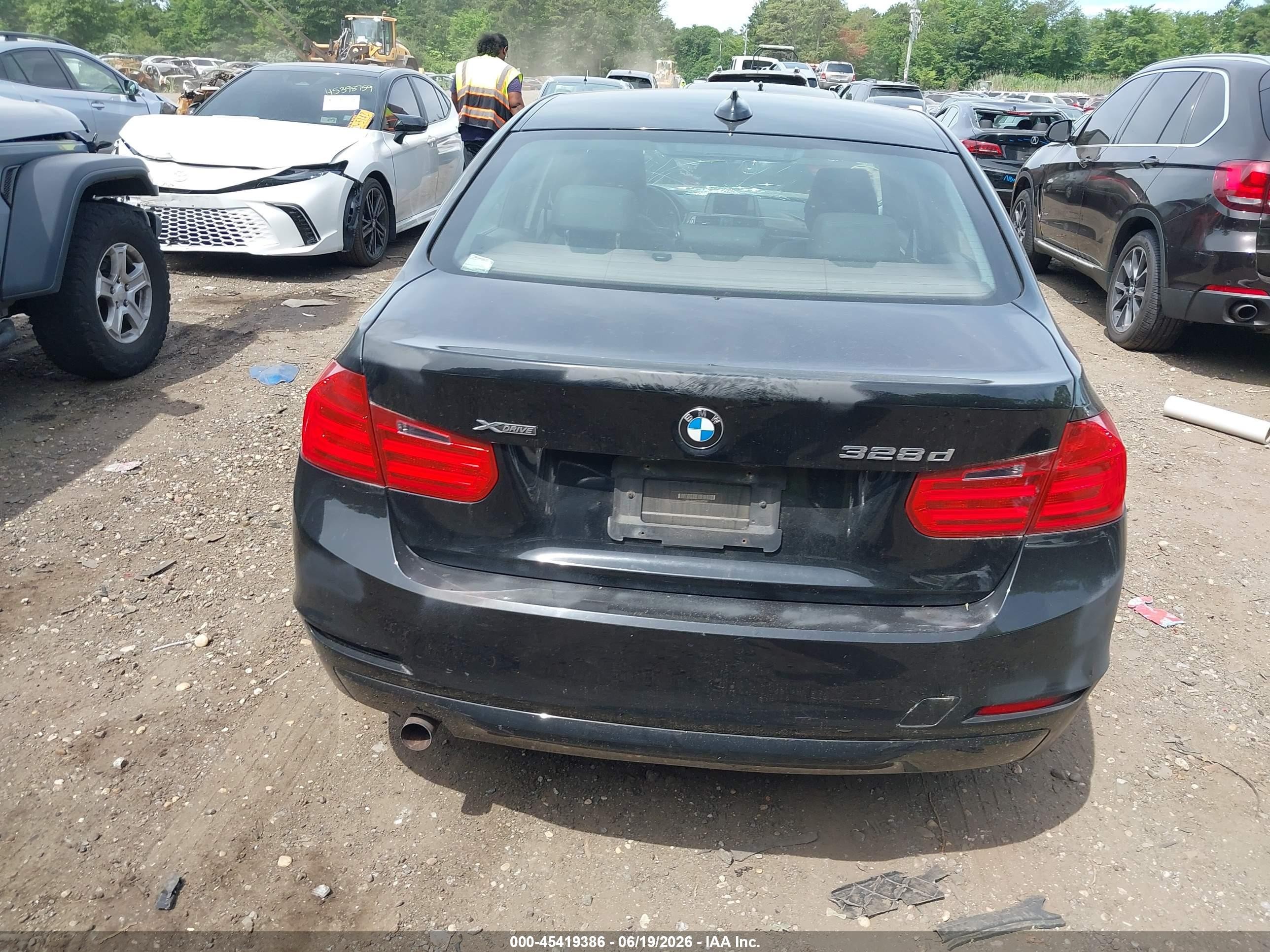 2014 Bmw 328d Xdrive Черный vin: WBA3D5C57EKX97295