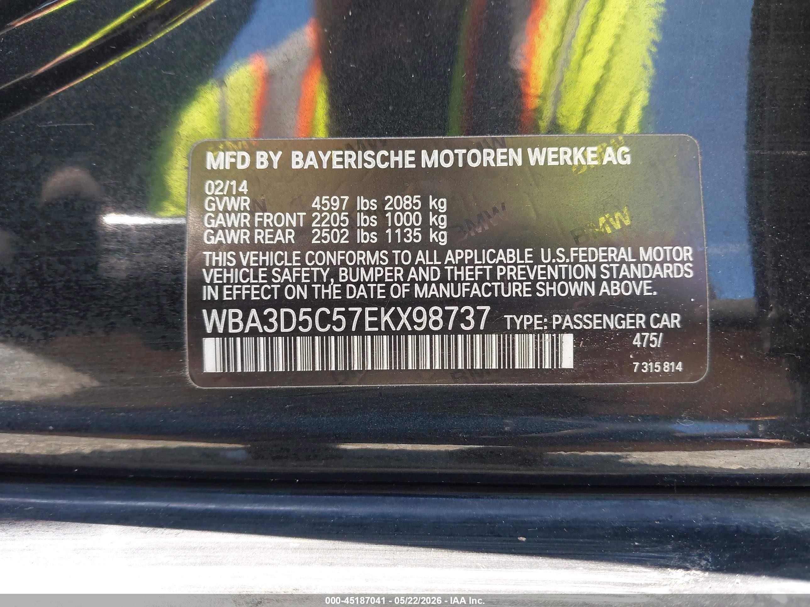 2014 Bmw 328d Xdrive Black vin: WBA3D5C57EKX98737