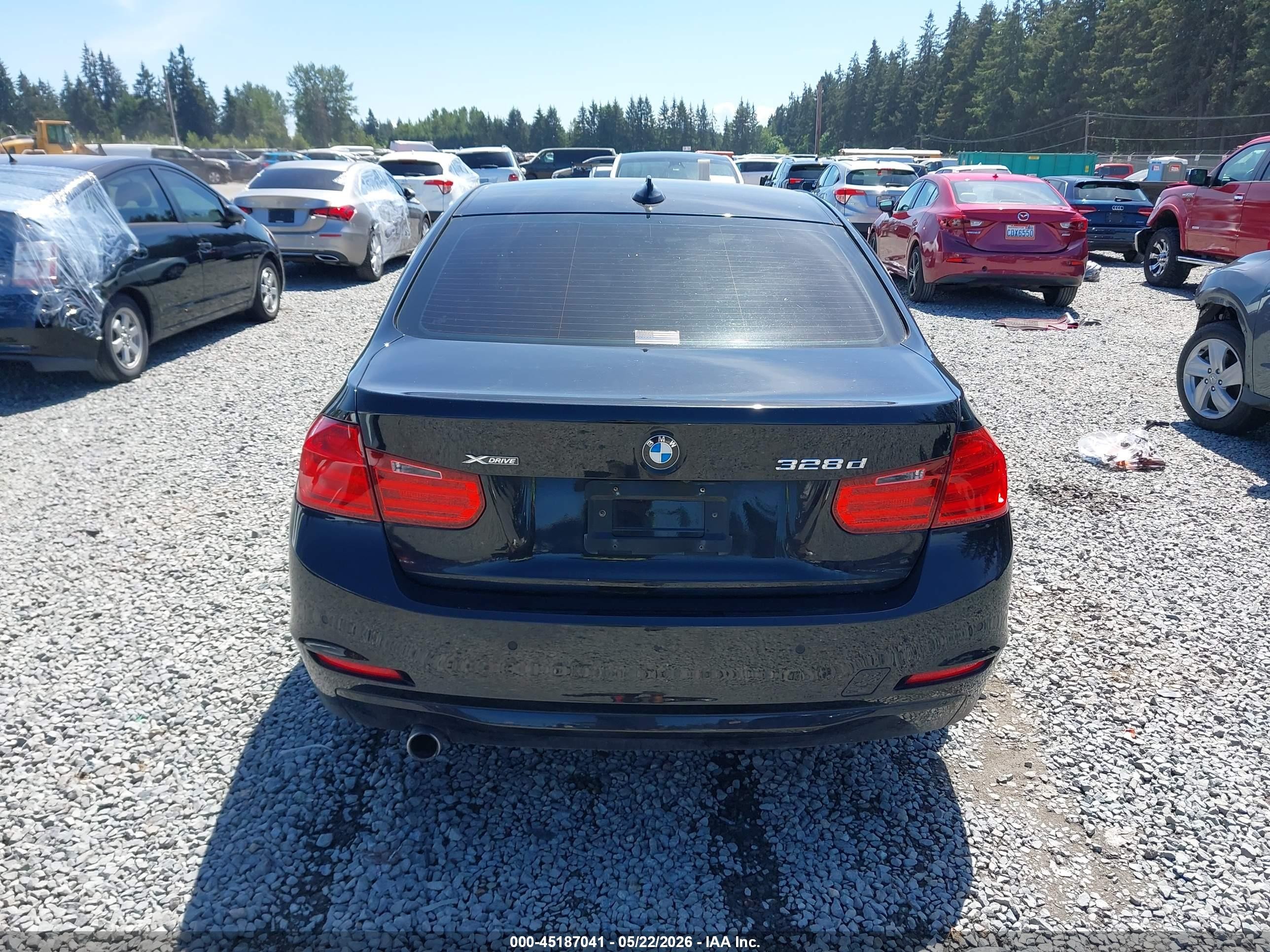 2014 Bmw 328d Xdrive Black vin: WBA3D5C57EKX98737