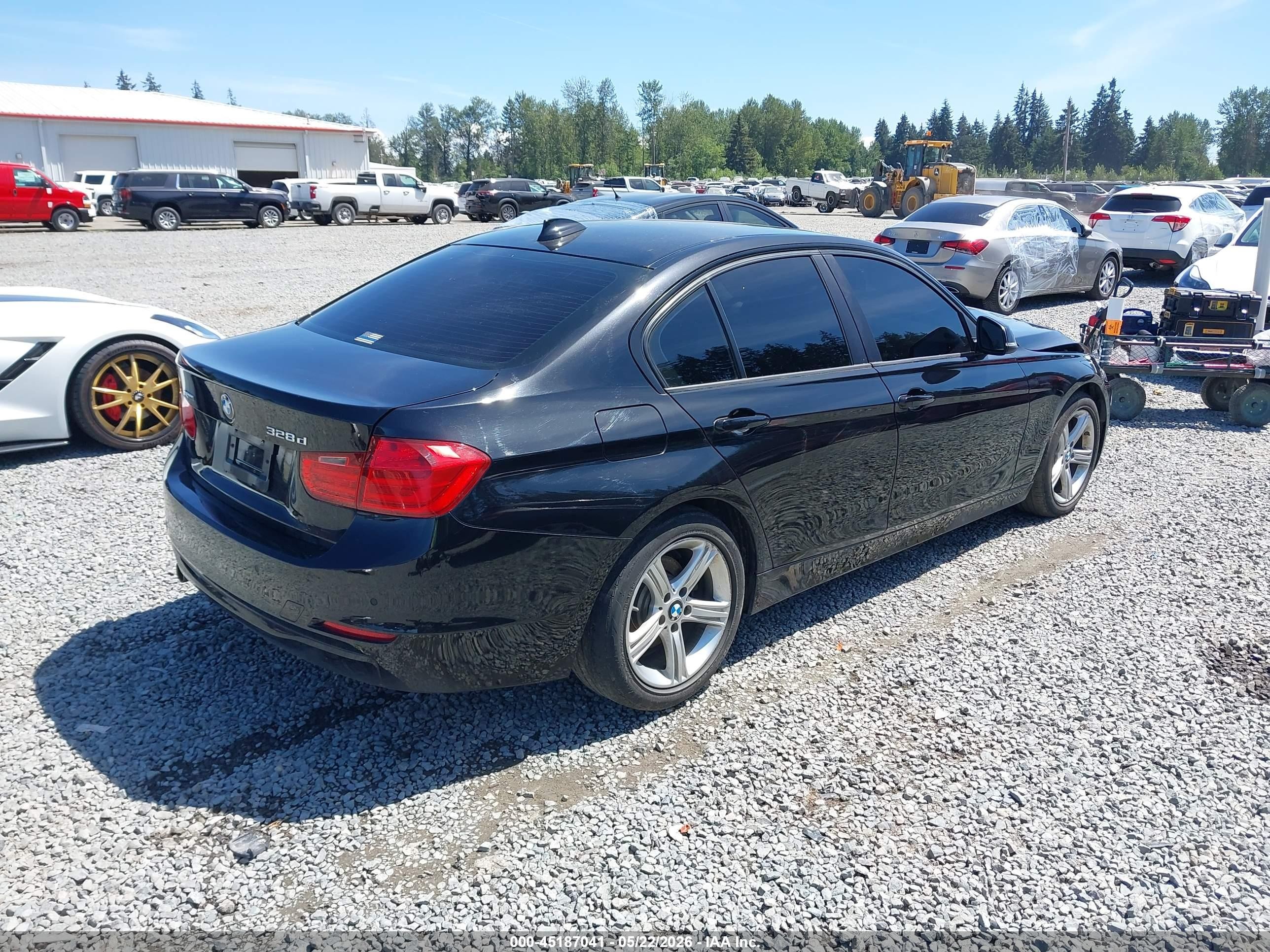2014 Bmw 328d Xdrive Black vin: WBA3D5C57EKX98737