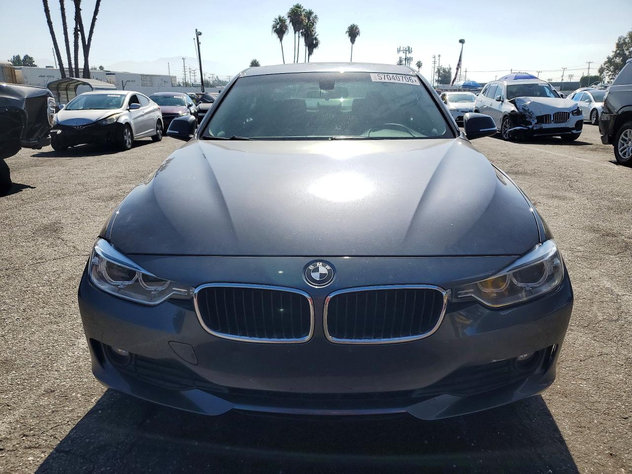 2014 Bmw 328 D Xdrive Gray vin: WBA3D5C59EKX98416