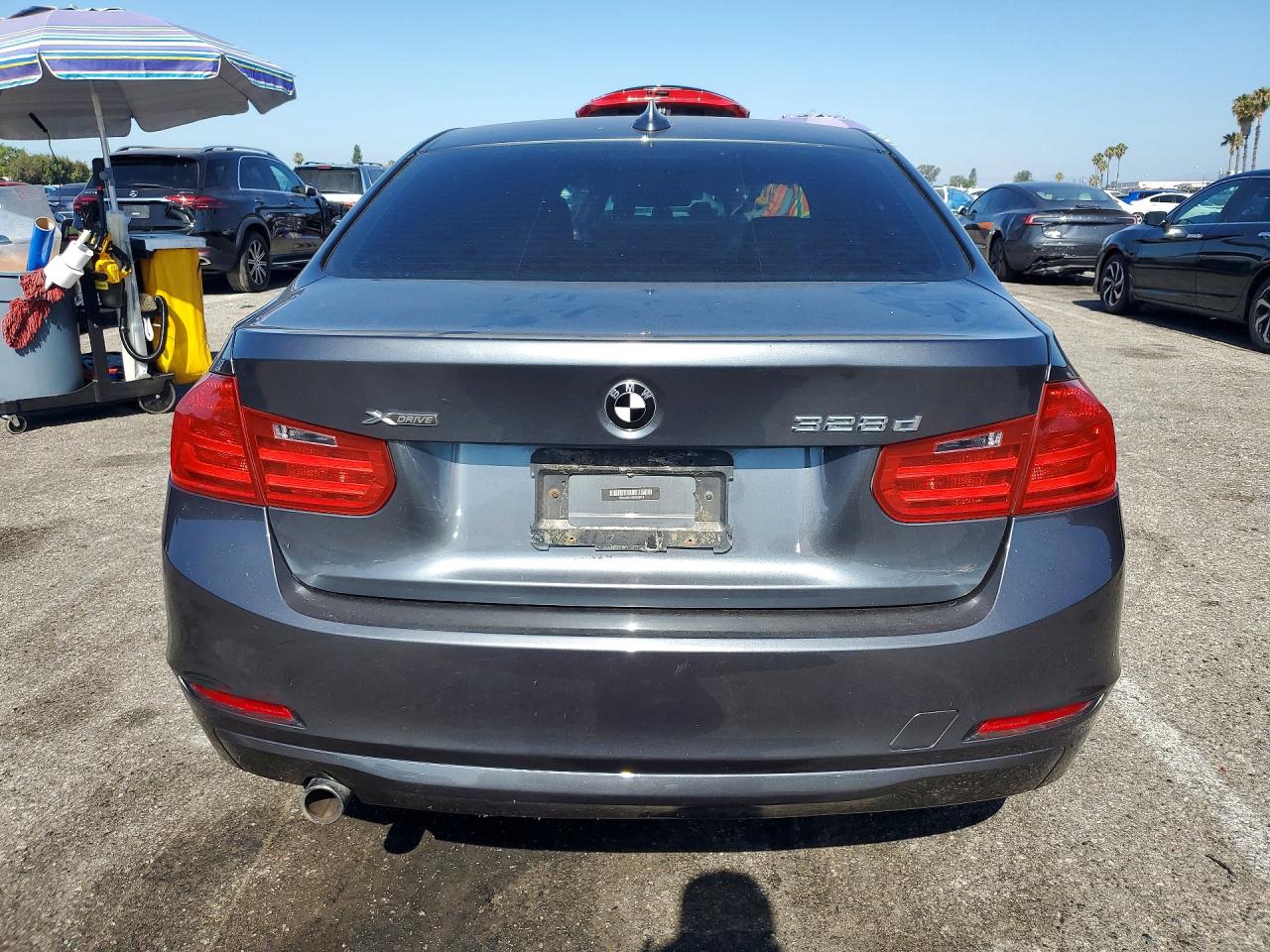 2014 Bmw 328 D Xdrive Gray vin: WBA3D5C59EKX98416