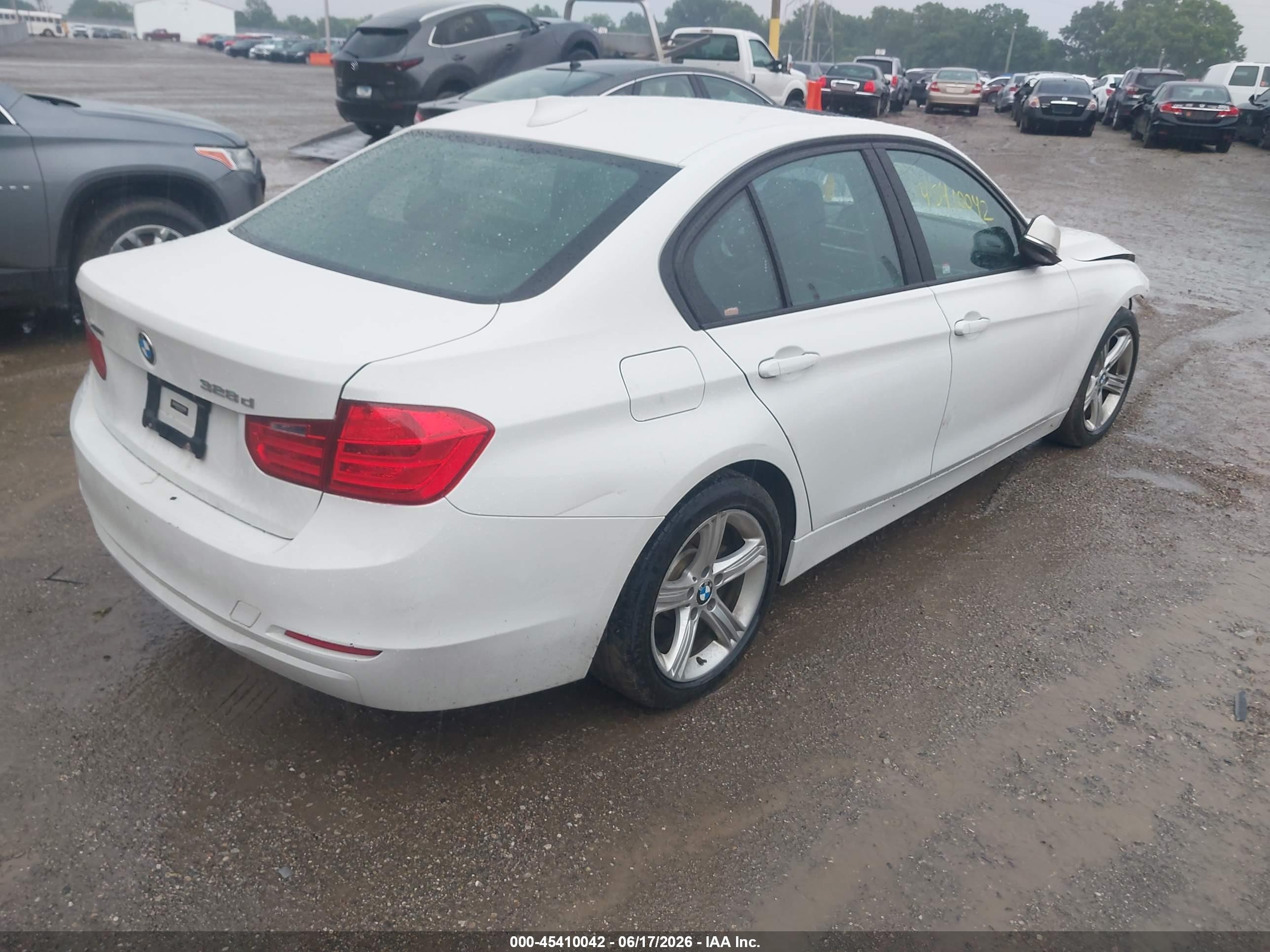 2014 Bmw 328d Xdrive White vin: WBA3D5C5XEKX98327