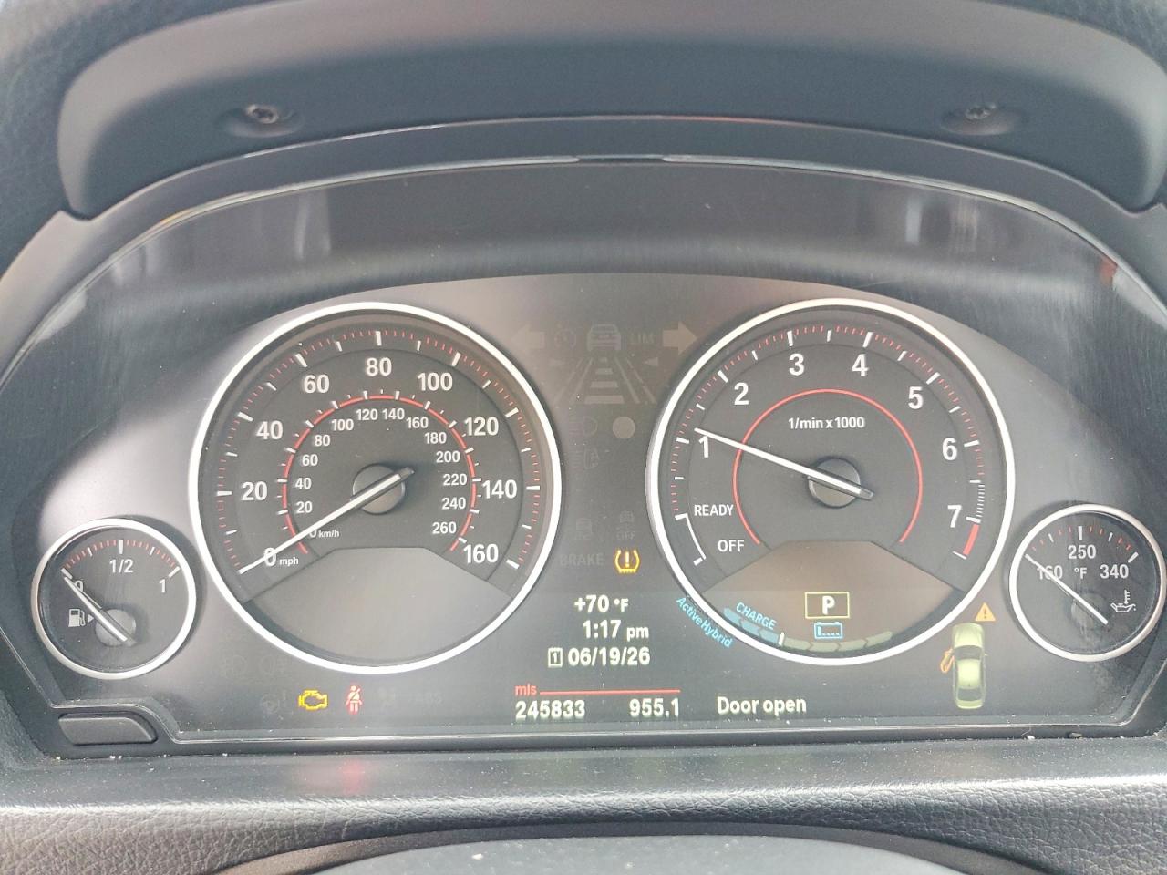 2013 Bmw Activehybrid 3 Blue vin: WBA3F9C50DF484159