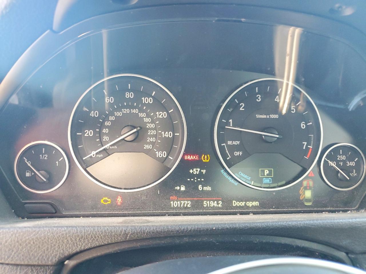2013 Bmw Activehybrid 3 Серебряный vin: WBA3F9C51DF484316