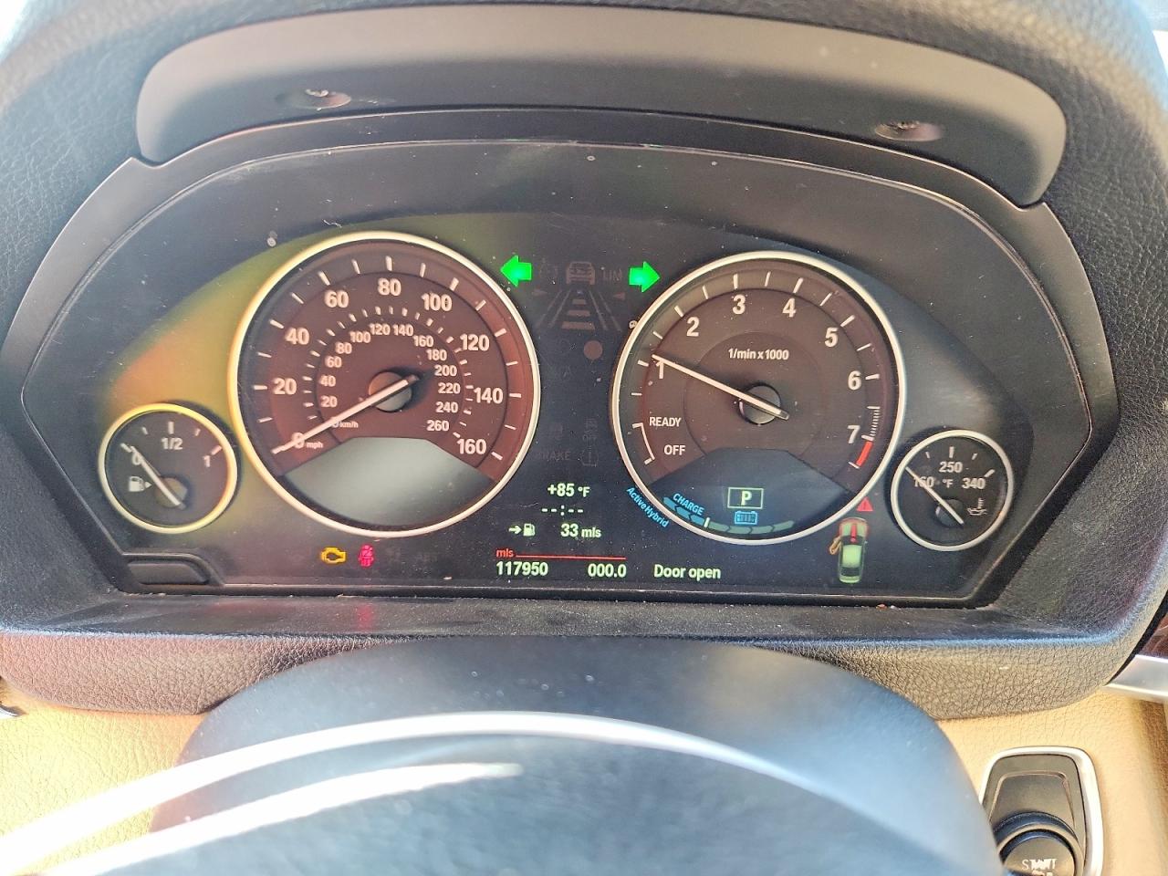 2013 Bmw Activehybrid 3 Gray vin: WBA3F9C53DF145217