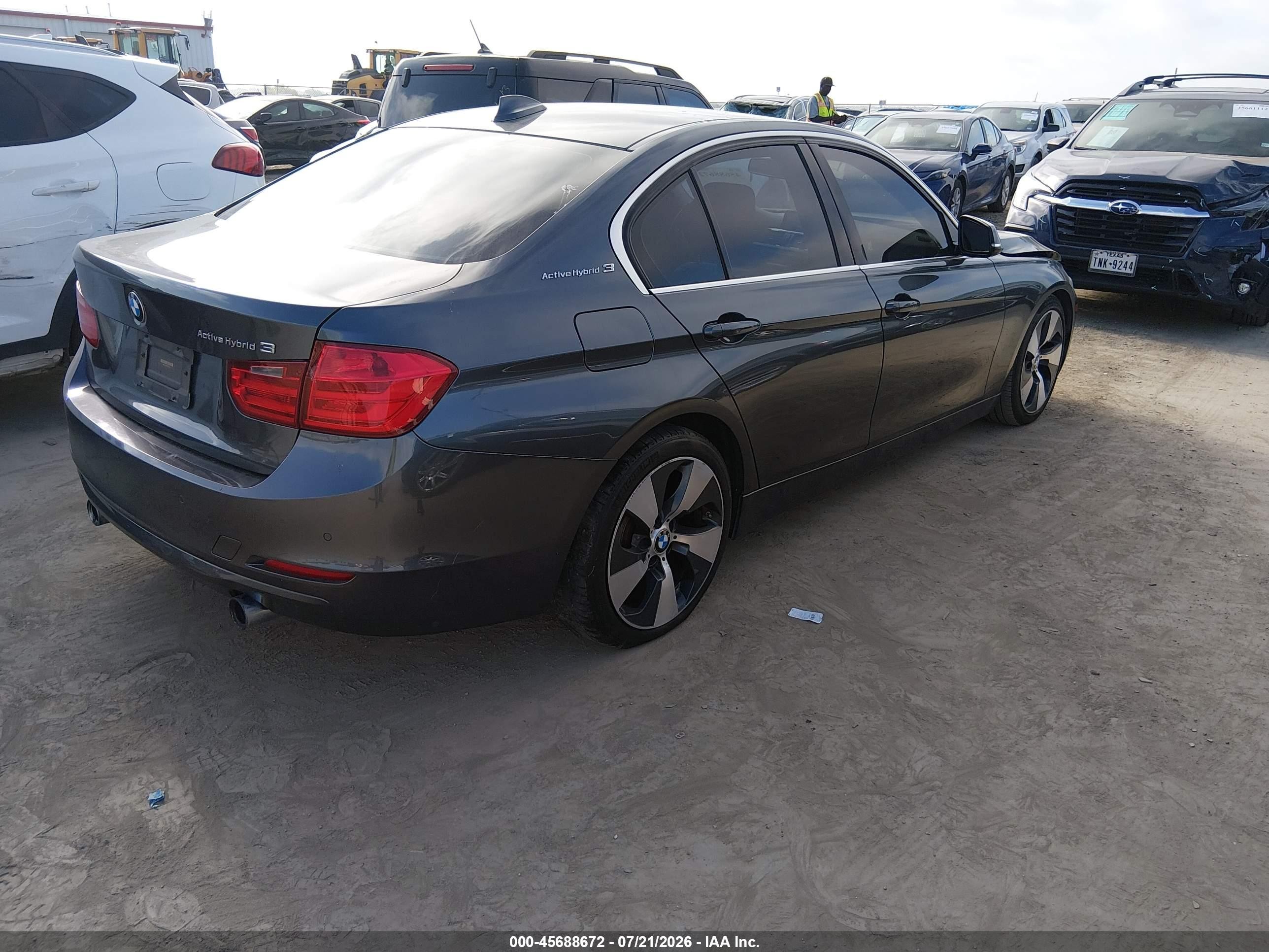 2013 Bmw Activehybrid 3   Gray vin: WBA3F9C54DF483886