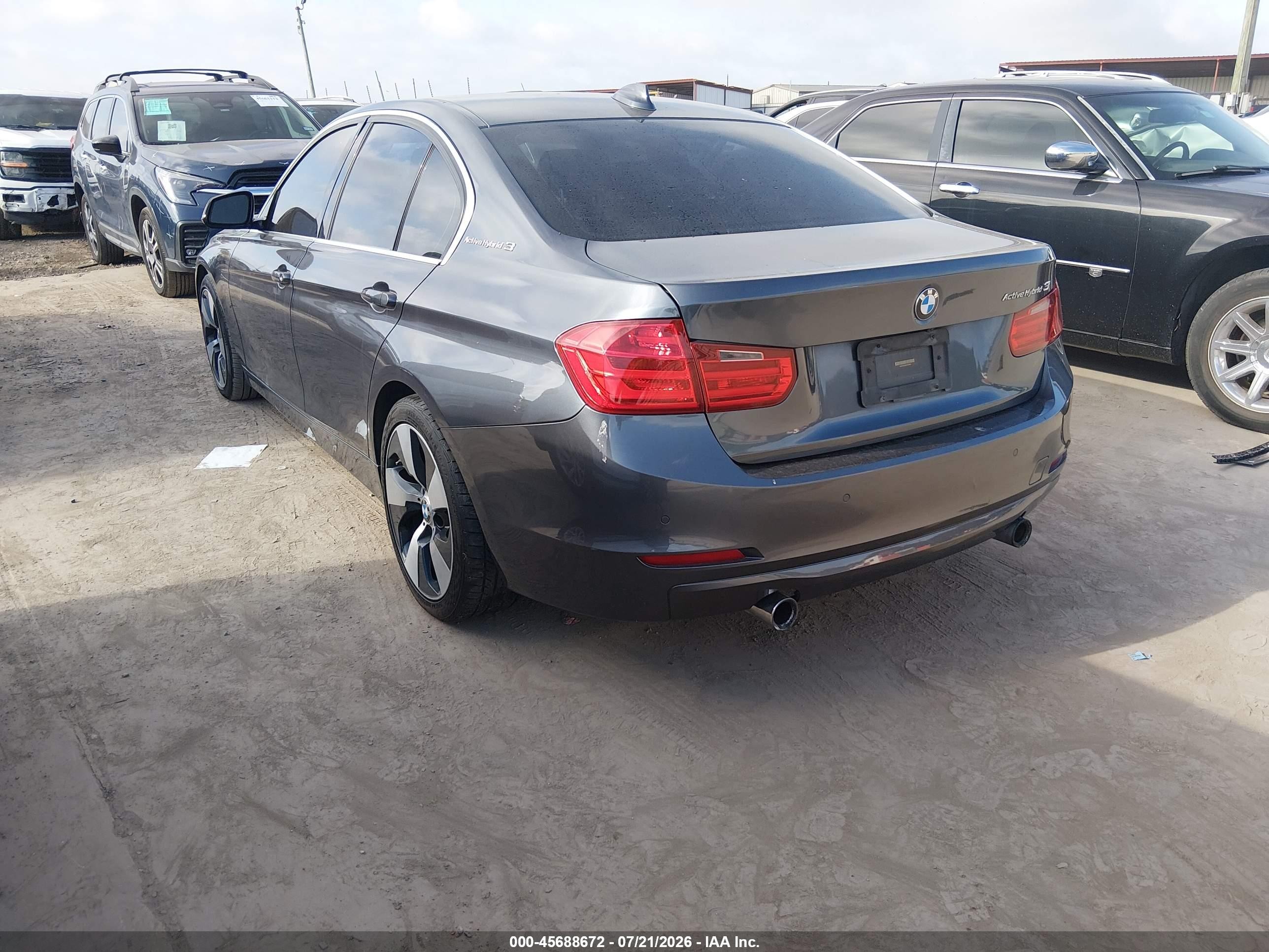 2013 Bmw Activehybrid 3   Gray vin: WBA3F9C54DF483886