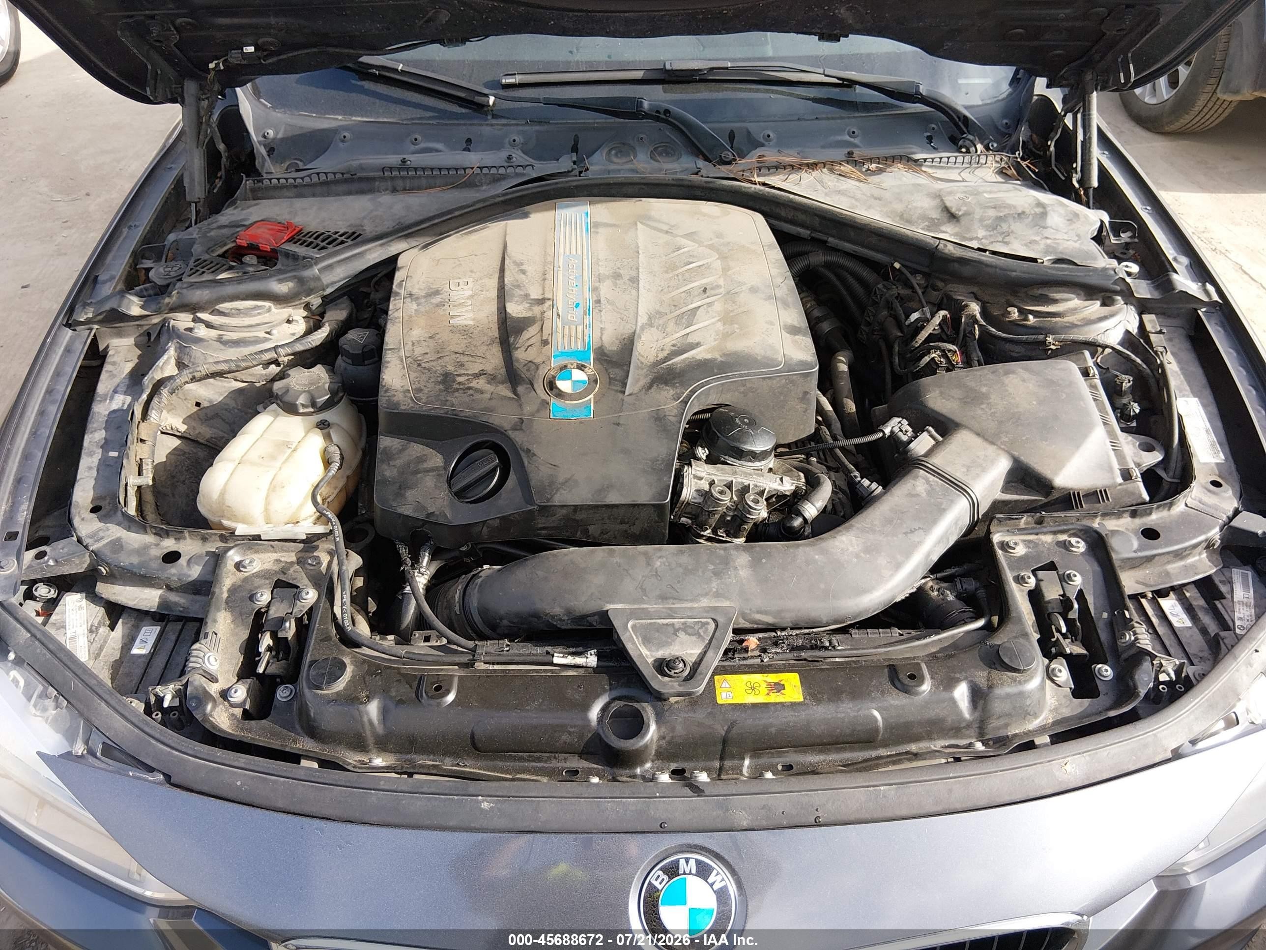 2013 Bmw Activehybrid 3   Gray vin: WBA3F9C54DF483886