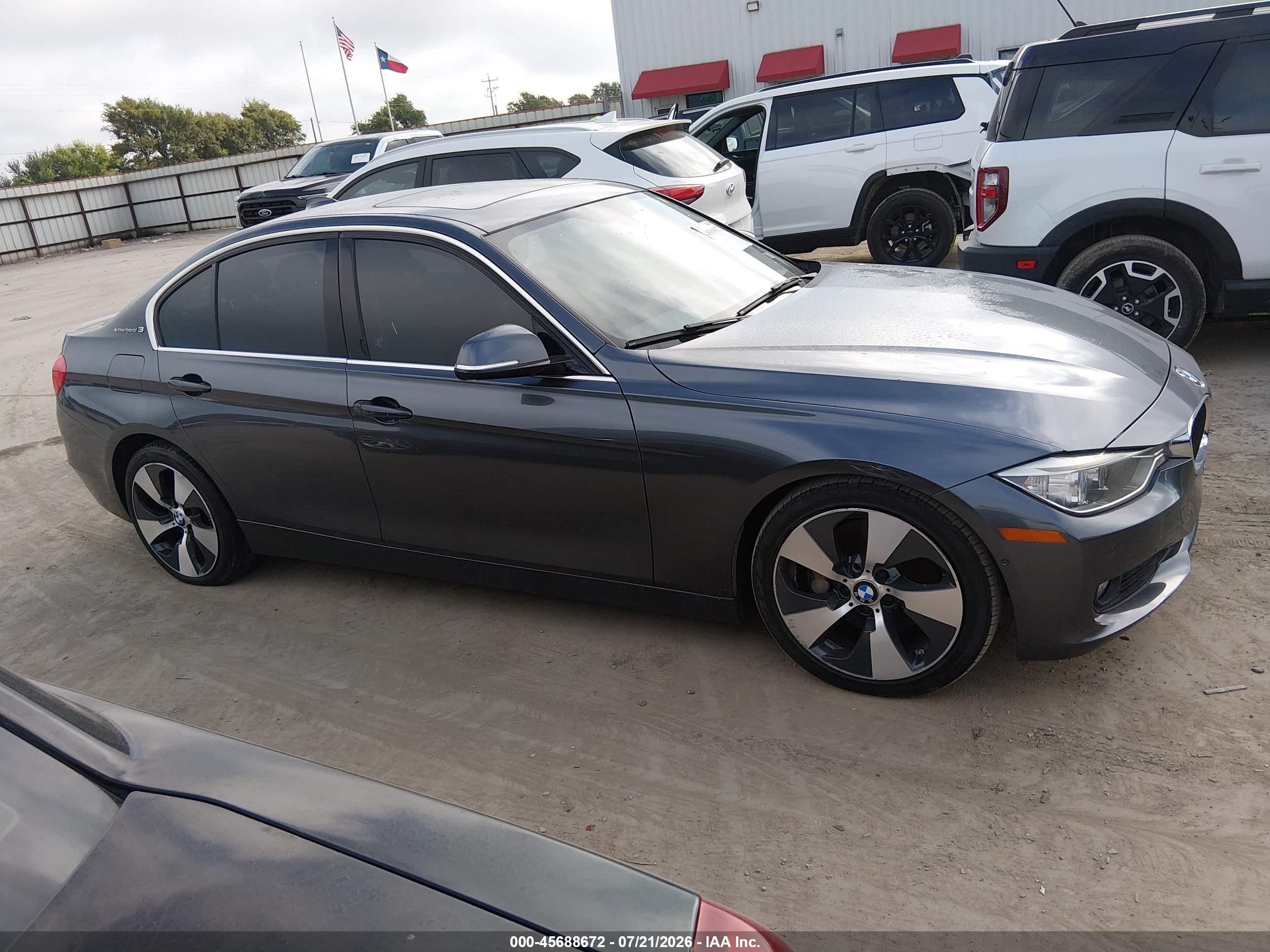 2013 Bmw Activehybrid 3   Gray vin: WBA3F9C54DF483886