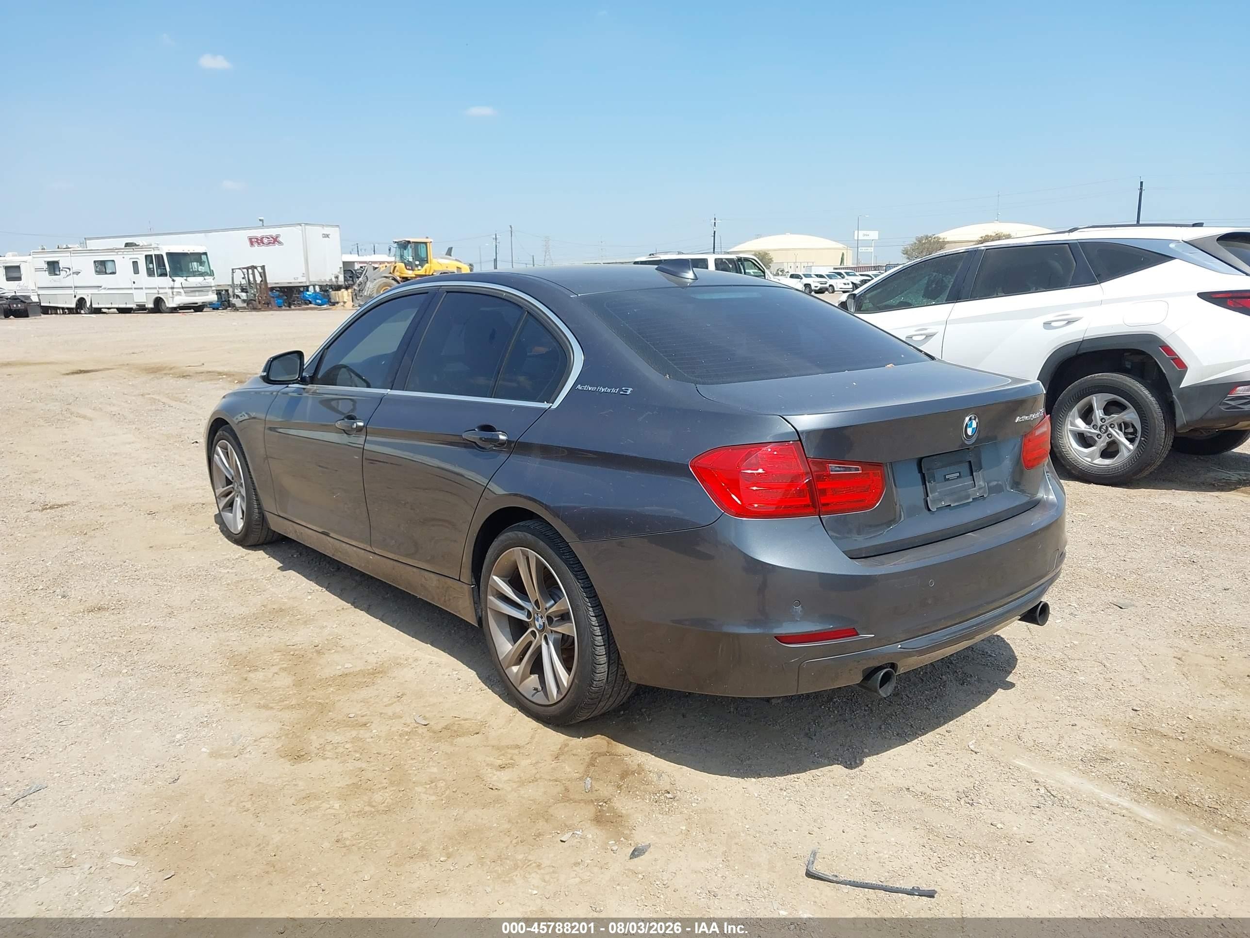 2013 Bmw Activehybrid 3   Gray vin: WBA3F9C55DF483900