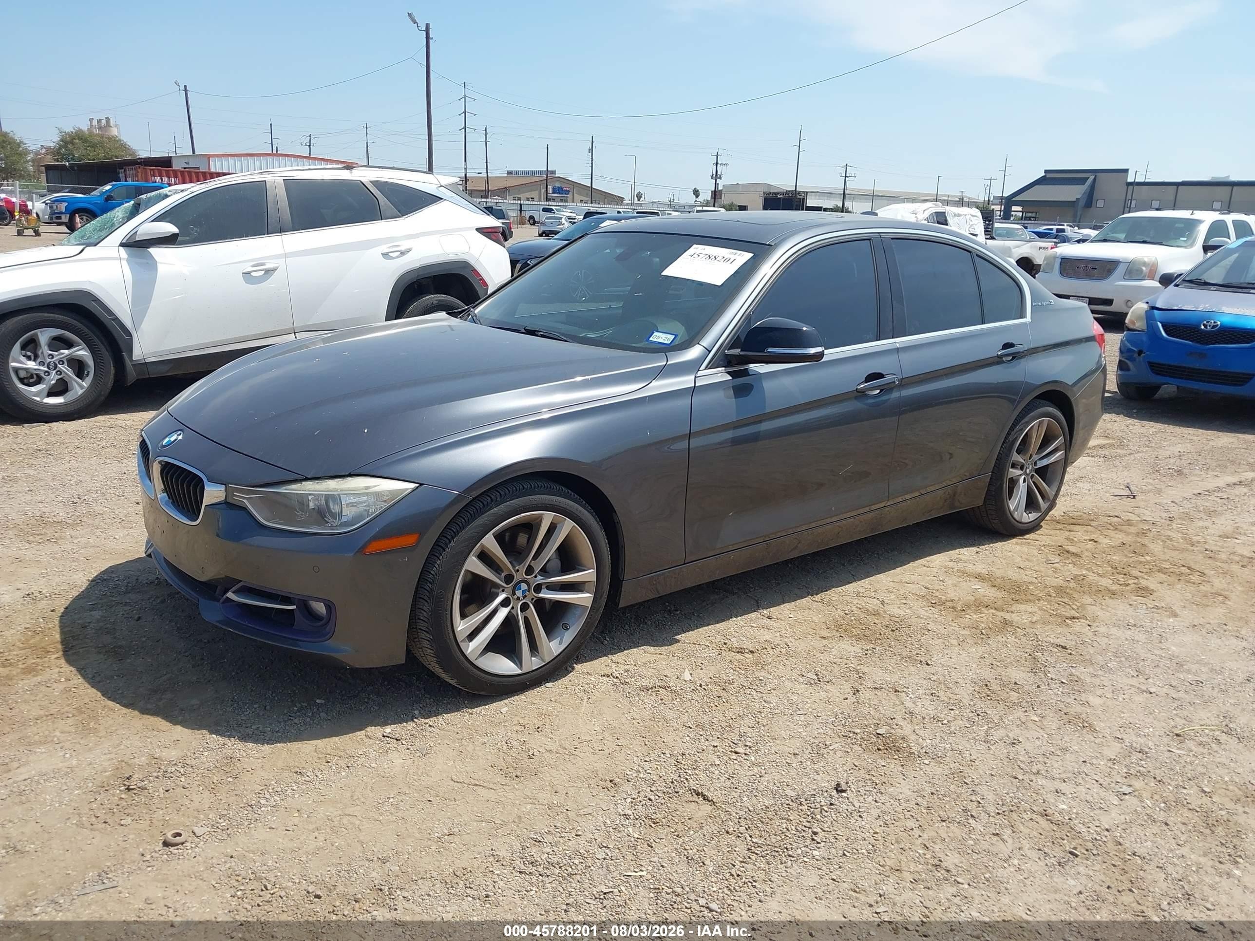 2013 Bmw Activehybrid 3   Gray vin: WBA3F9C55DF483900
