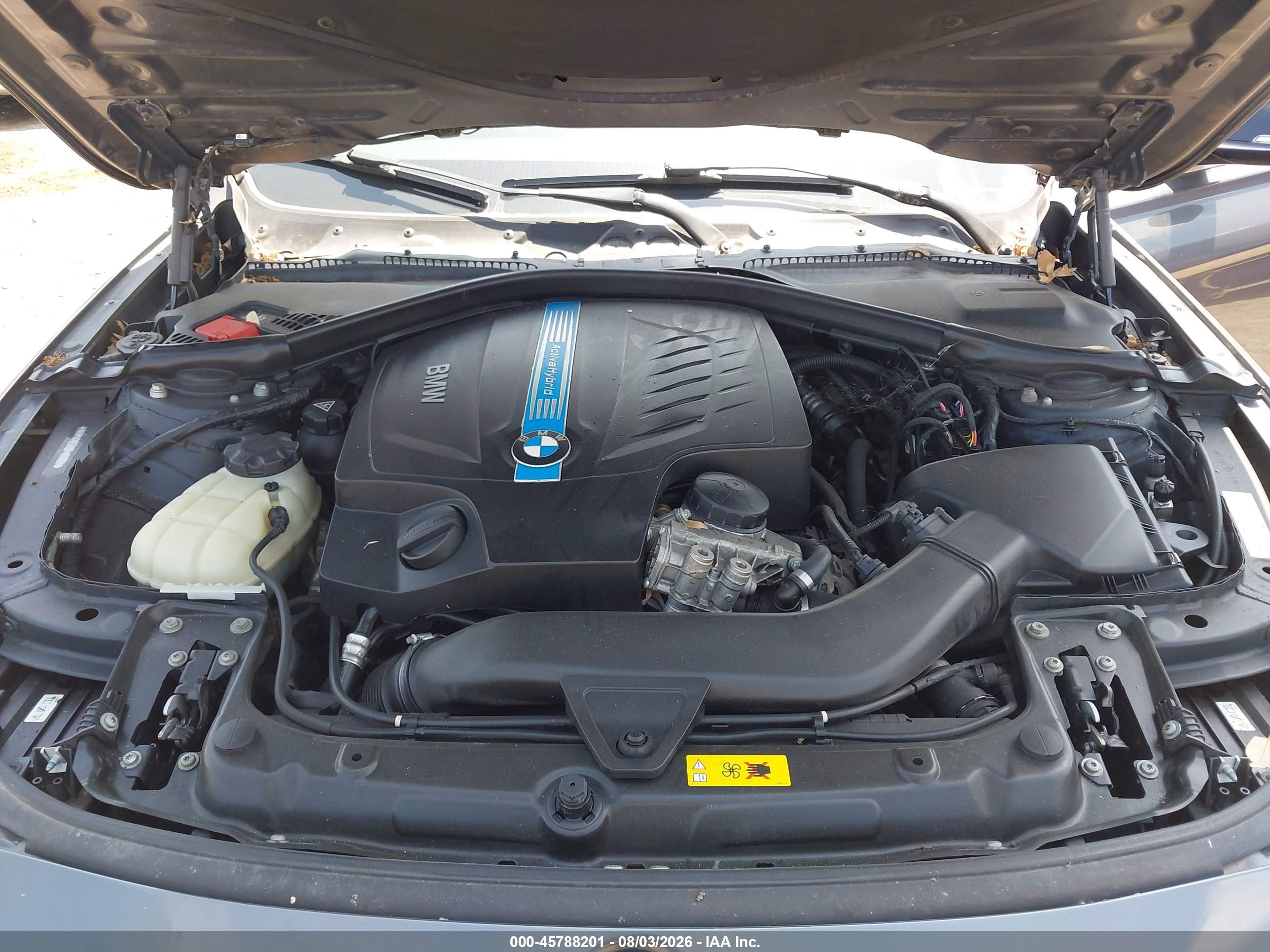 2013 Bmw Activehybrid 3   Gray vin: WBA3F9C55DF483900