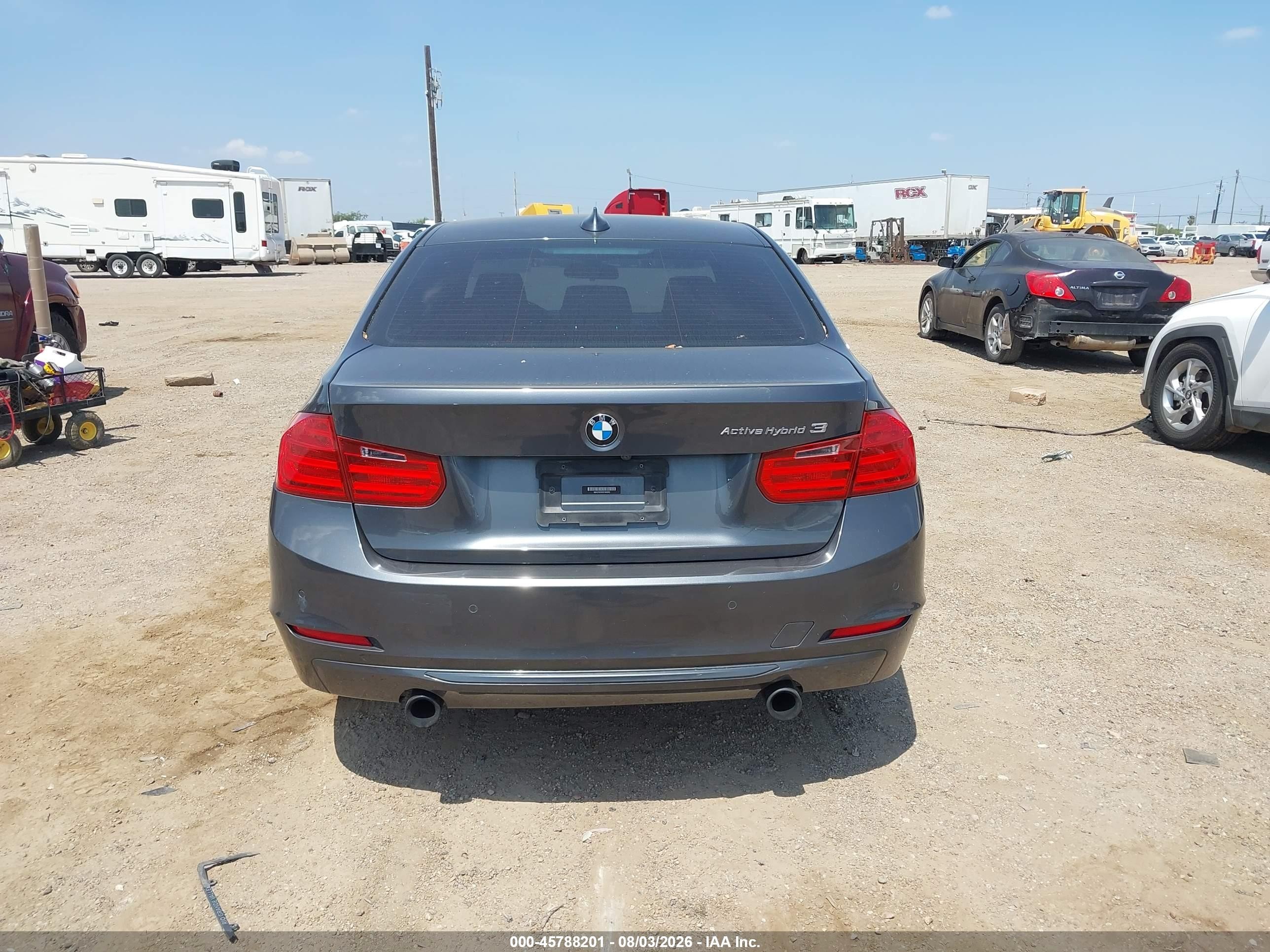 2013 Bmw Activehybrid 3   Gray vin: WBA3F9C55DF483900