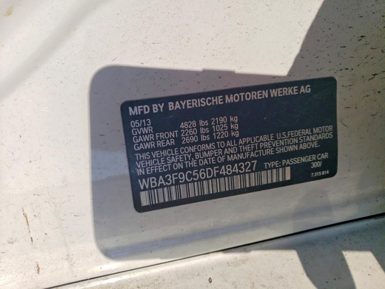 2013 Bmw Motorrad Activehybrid 3 White vin: WBA3F9C56DF484327