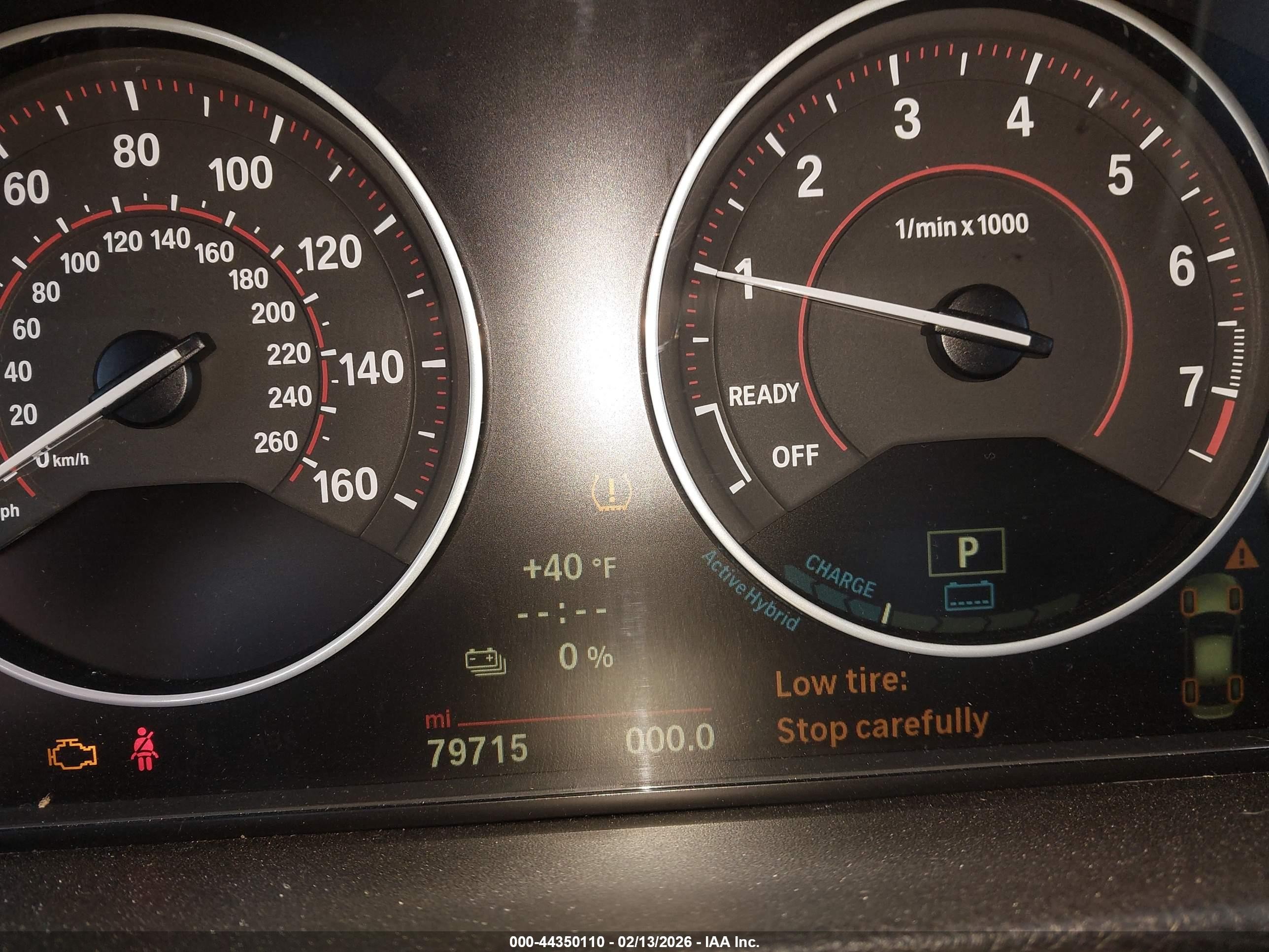 2014 Bmw Activehybrid 3   White vin: WBA3F9C56EF484555