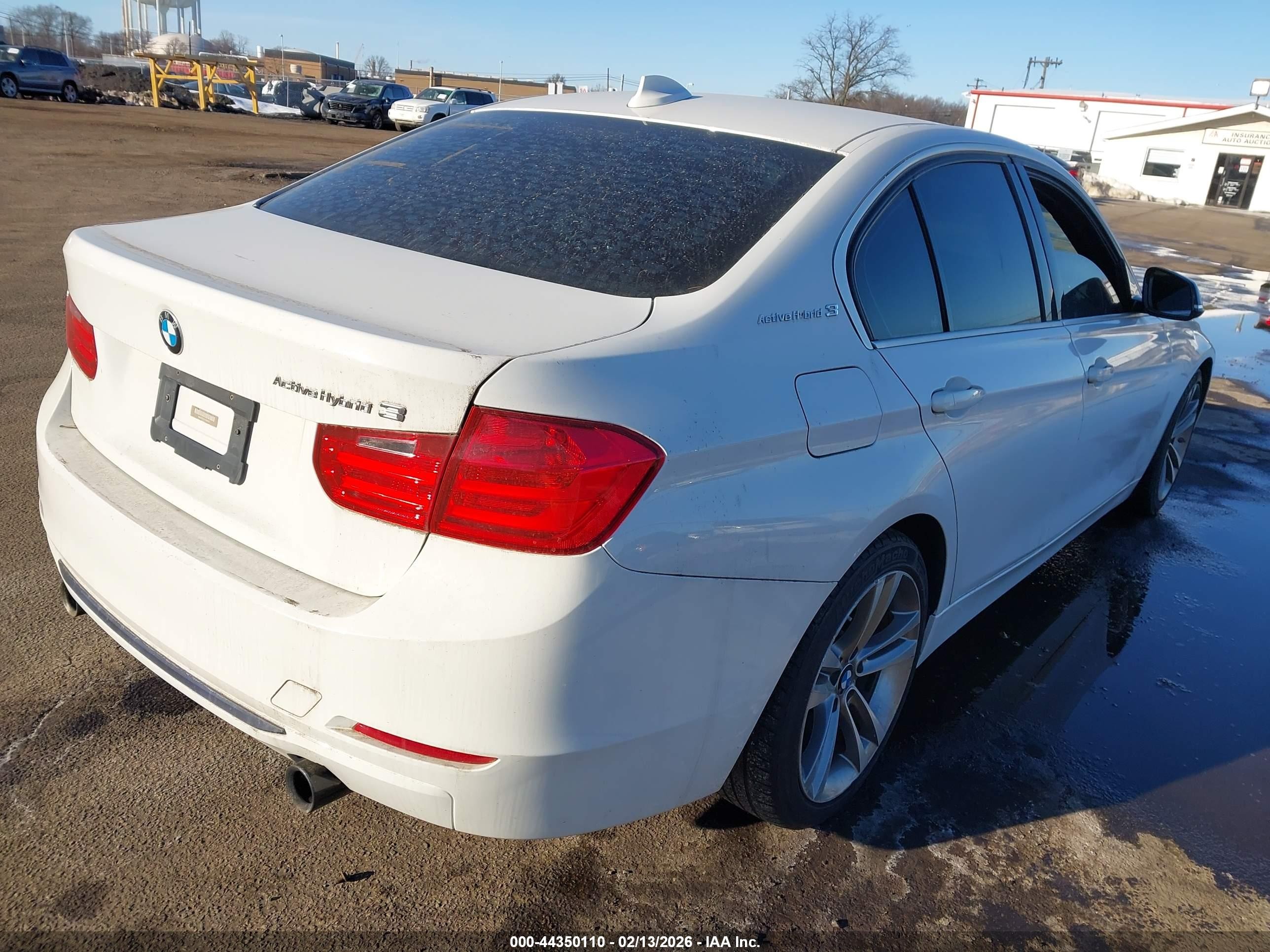 2014 Bmw Activehybrid 3   White vin: WBA3F9C56EF484555