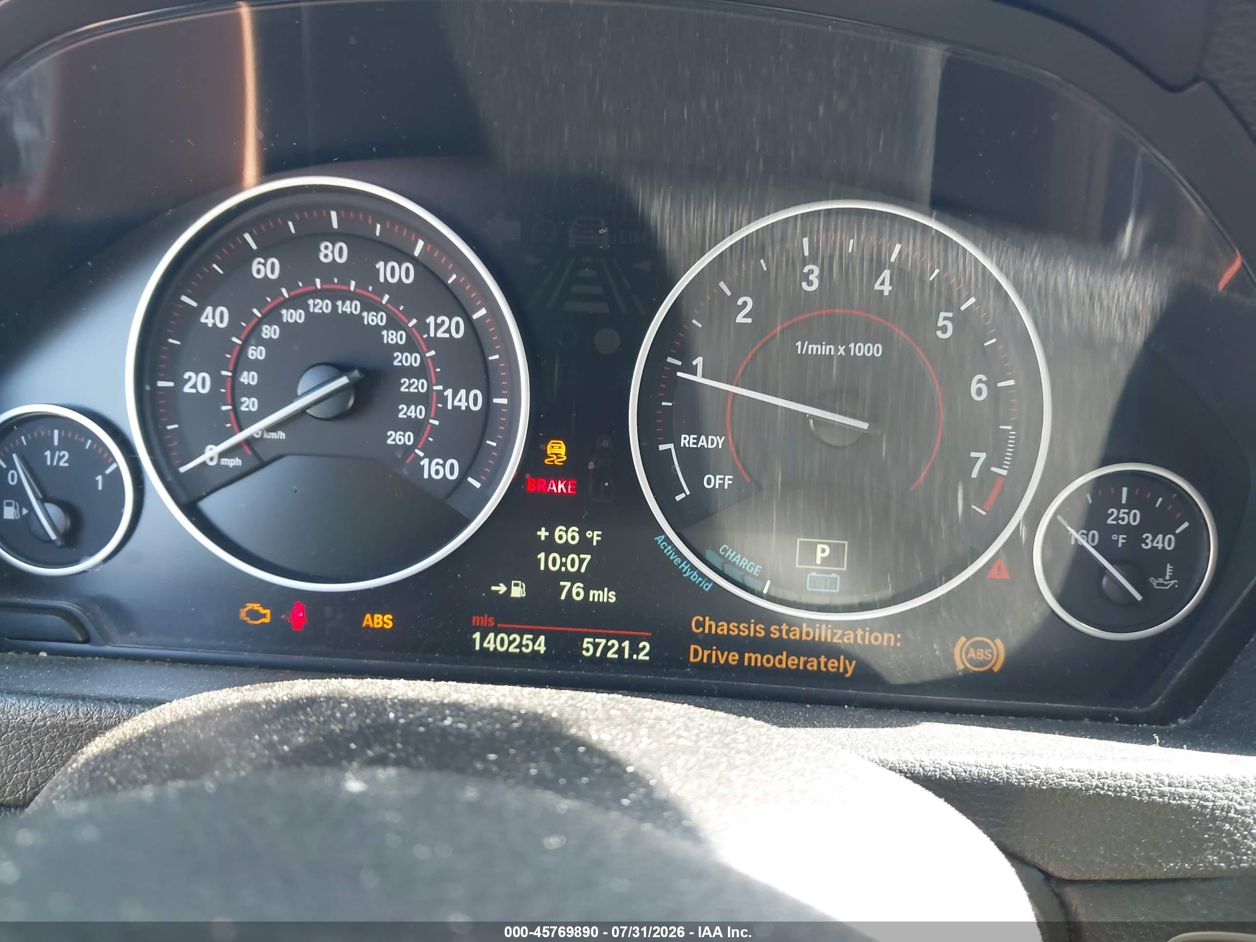 2013 Bmw Activehybrid 3 Серый vin: WBA3F9C57DF483820