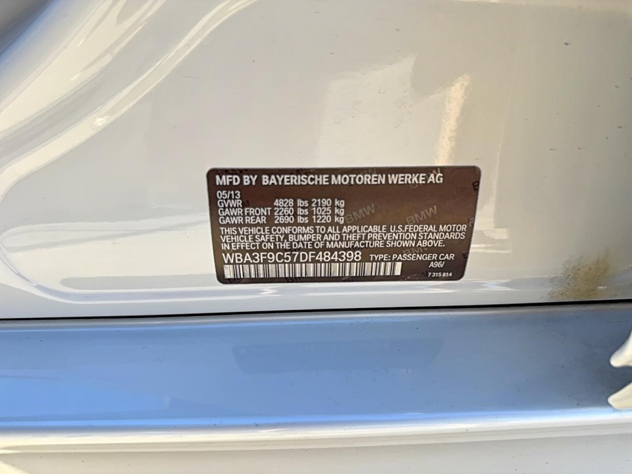 2013 Bmw Motorrad Activehybrid 3 White vin: WBA3F9C57DF484398